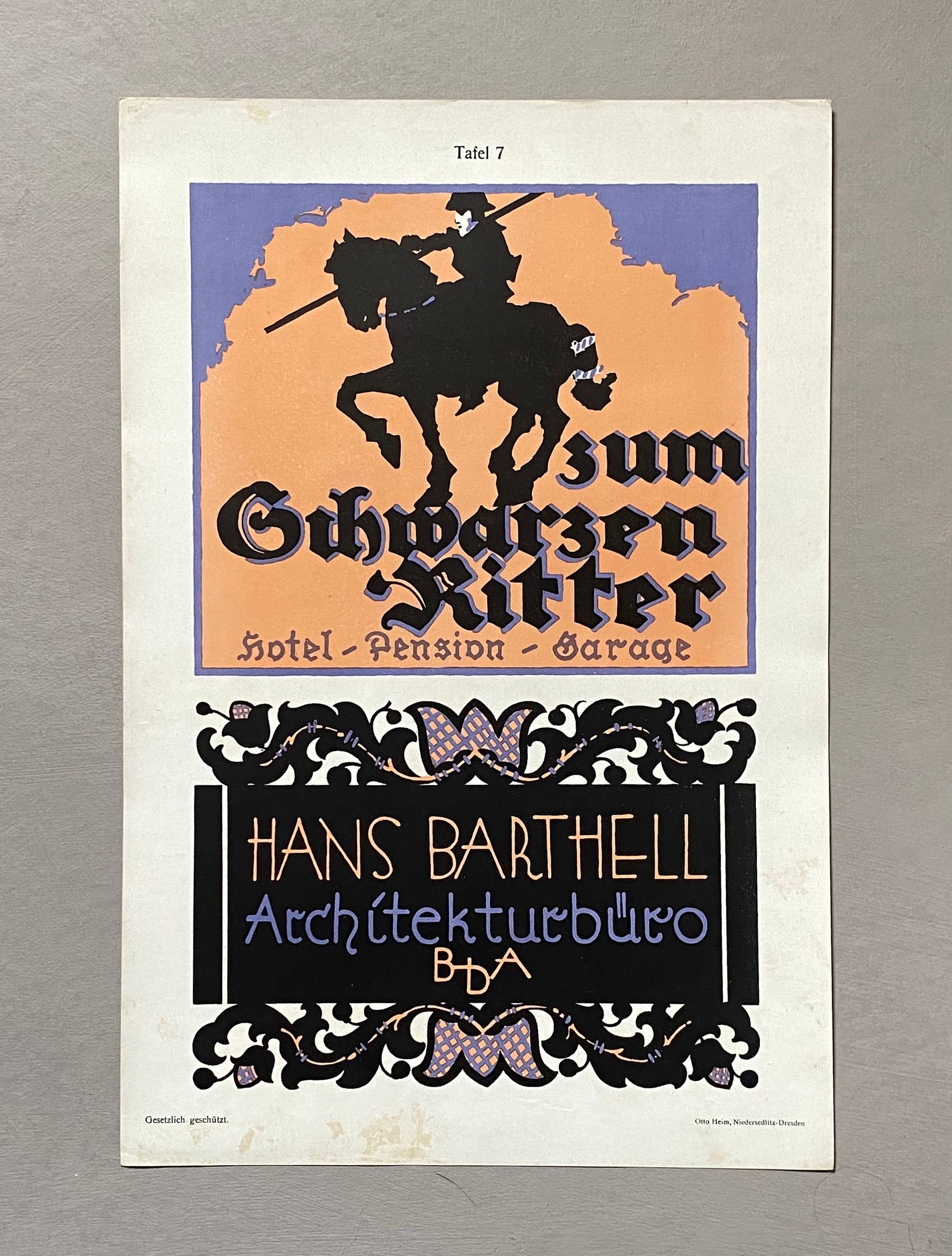 Neue Moderne Firmenshilder. Modern Trademarks. 64 Chromolithographic Plates. German. Published by Karl Lüth. 1909. Size: 35.8x 254 cms.