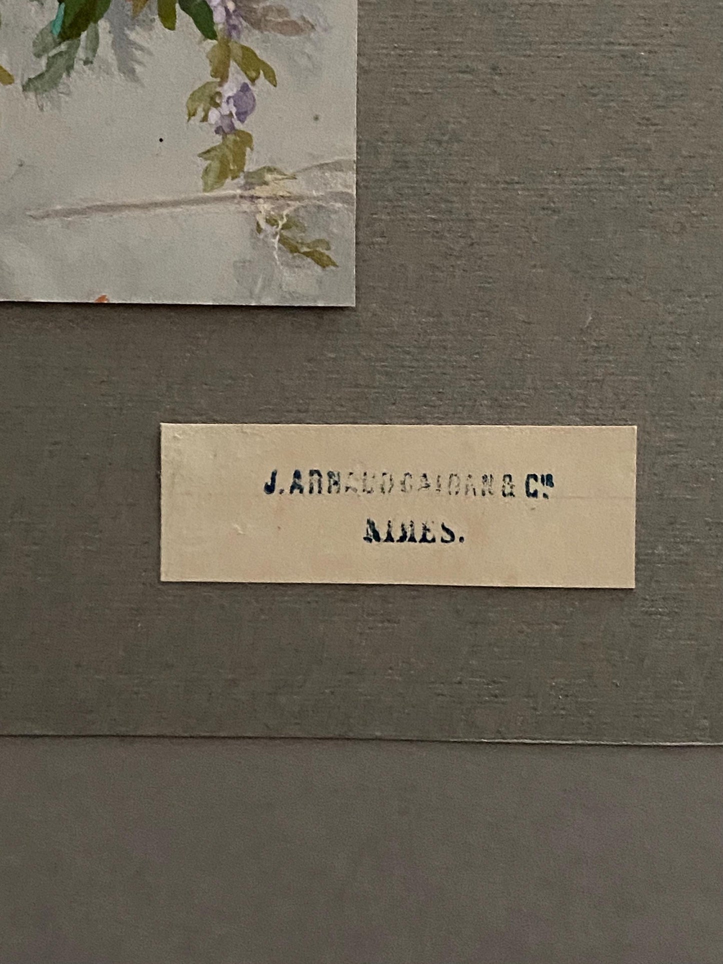 An Original Antique, Hand Painted, Watercolour Design For A Carpet. J Arnaud Gaidan, Paris, France. Late 1800s. Size: 29.5 x 19.5 cms.