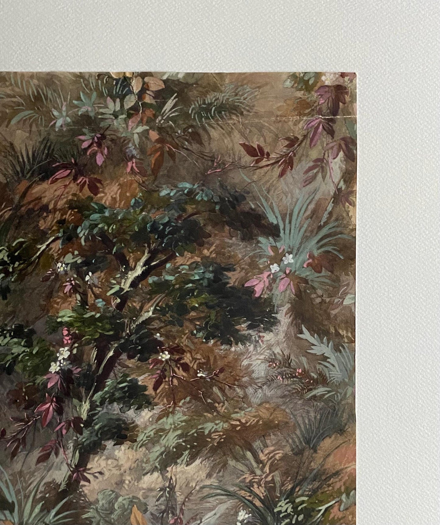 An Original, Antique, Hand Painted, Watercolour Design For A Carpet. Plaissier Brother, Nimes, France. Late 1800s. Size: 46 x 27 cms.