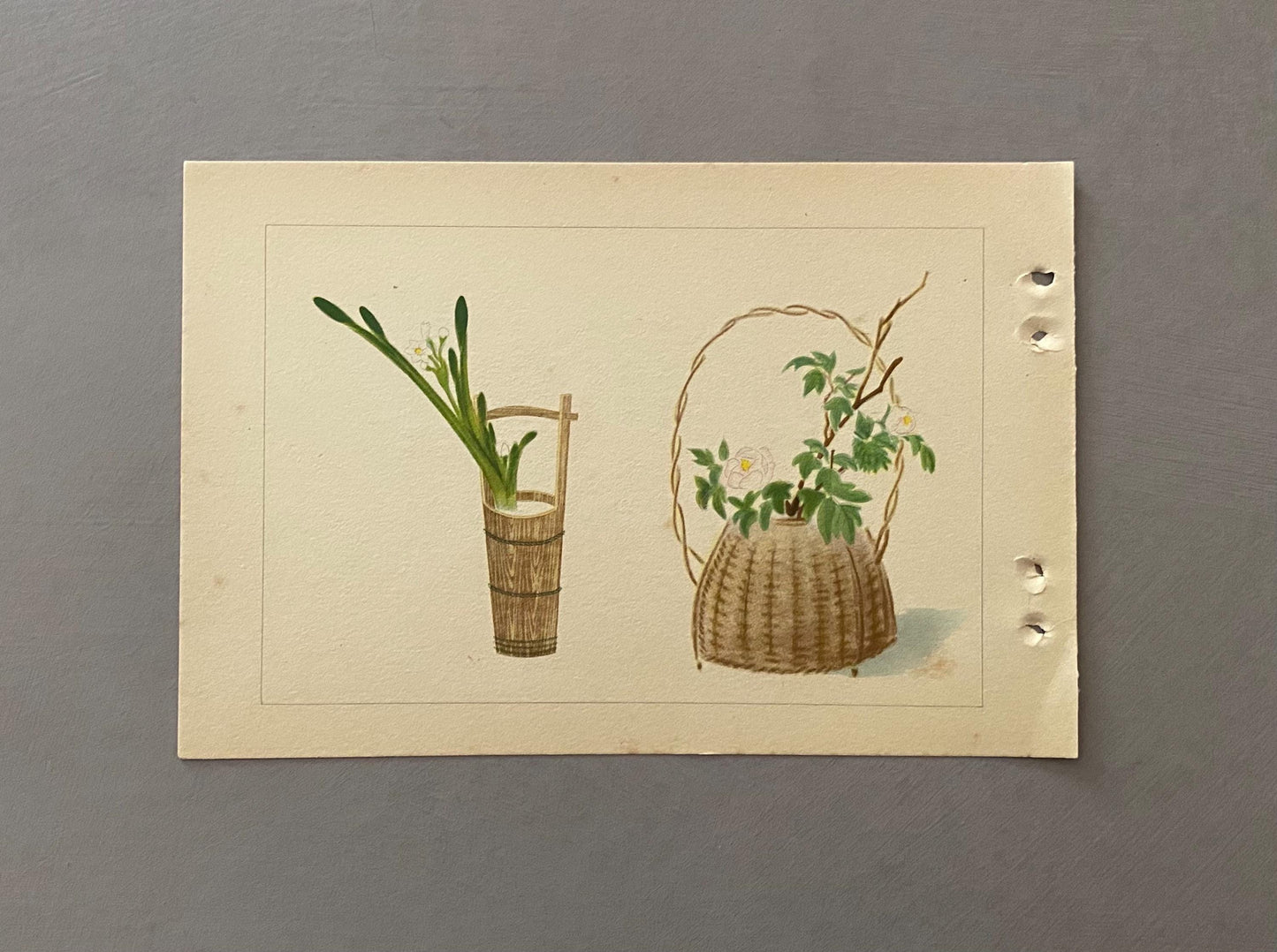 A Book Containing 60 Very Delicate Vintage Japanese Prints. Size: 21 x 15 cms.