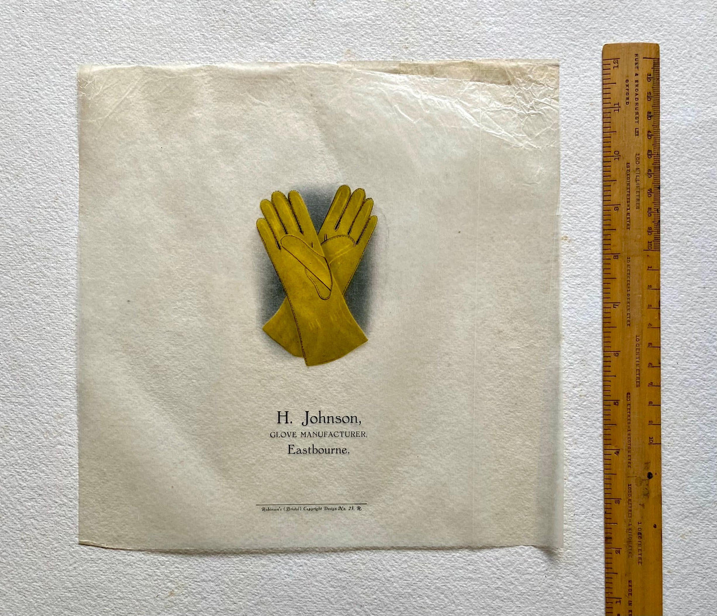 Three Items of Genuine Vintage Packaging Used To Wrap Hosiery, Lingerie or Gloves. Unused. From England. Circa 1940s. Various Sizes.