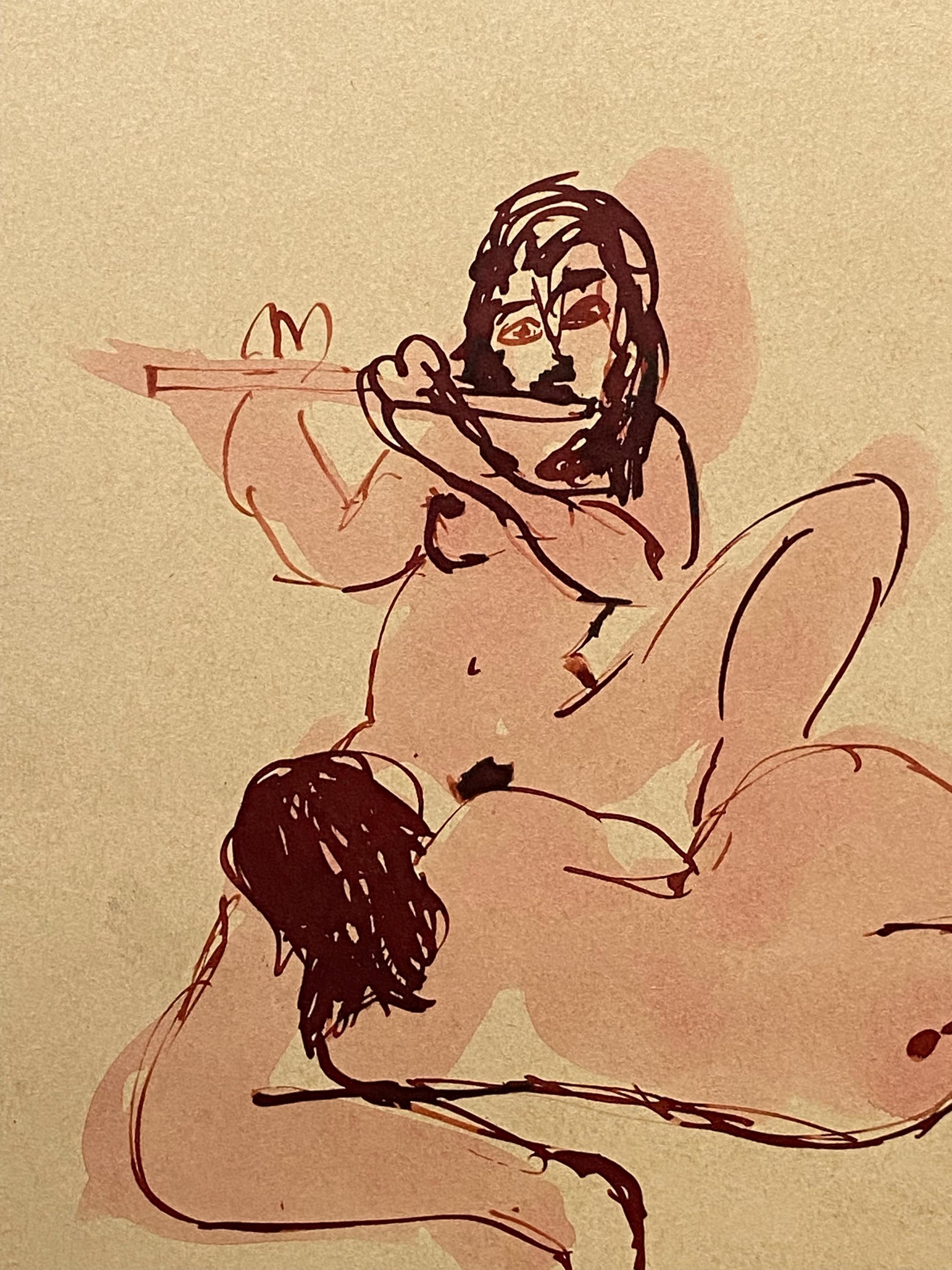 An Original Painting by Philippe Bérard. Watercolour and Ink on Paper. Created in Paris, France in the 1975. Size: 28.5 x 22.2 cms.
