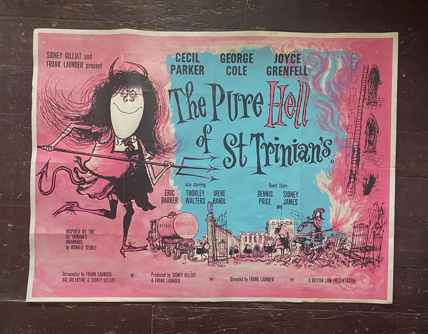 The Pure Hell of St Trinian’s. An Original Film/ movie Poster Dated 1960. Large: 76 x 101.5 cms.