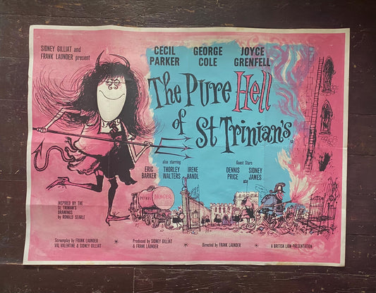 The Pure Hell of St Trinian’s. An Original Film/ movie Poster Dated 1960. Large: 76 x 101.5 cms.