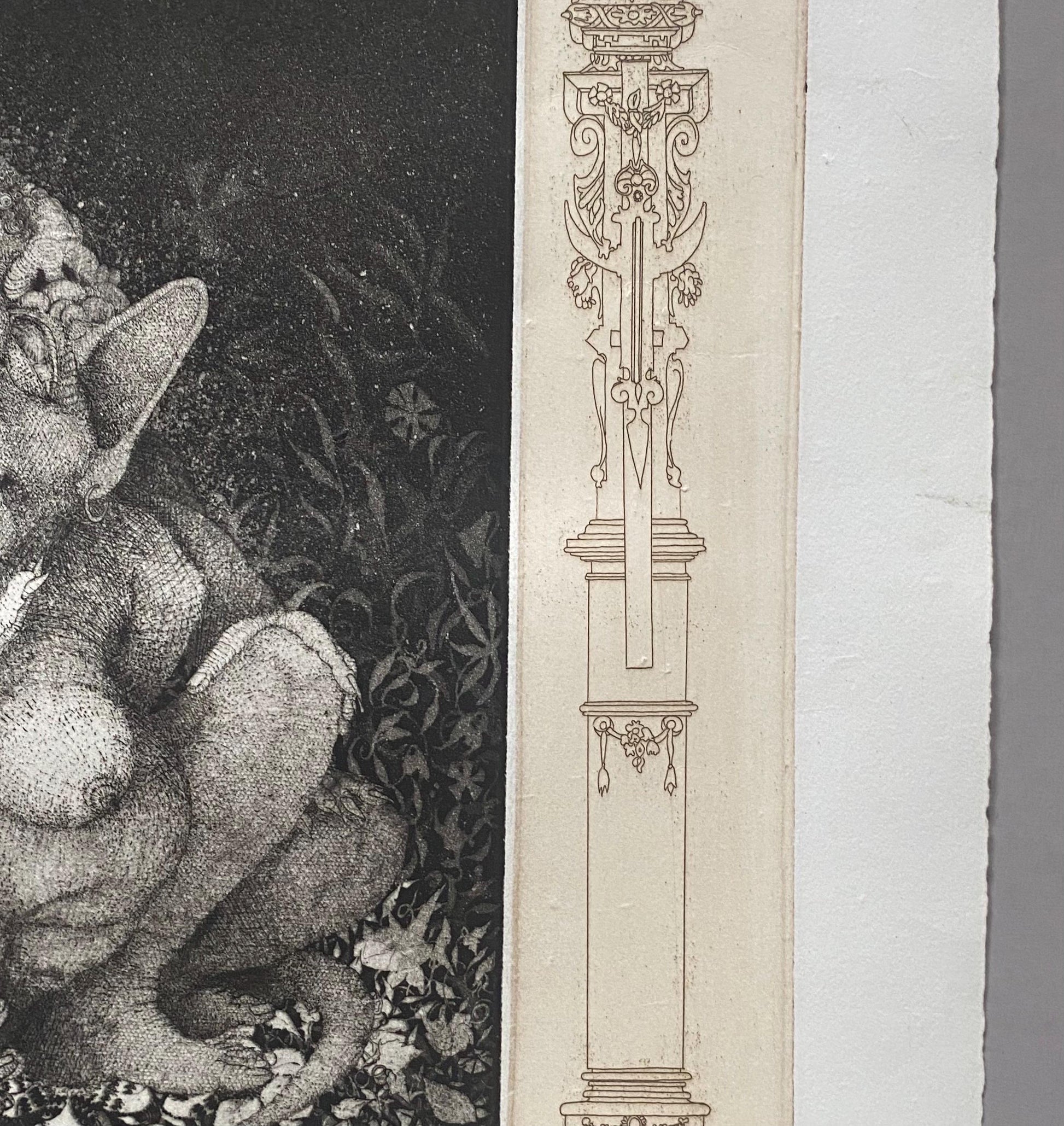 Greed. A Copper Plate Engraving by Charles S. Klabunde. Number 36 of 60. Signed and Dated 1974. Large: 70 x 49.5 cms.