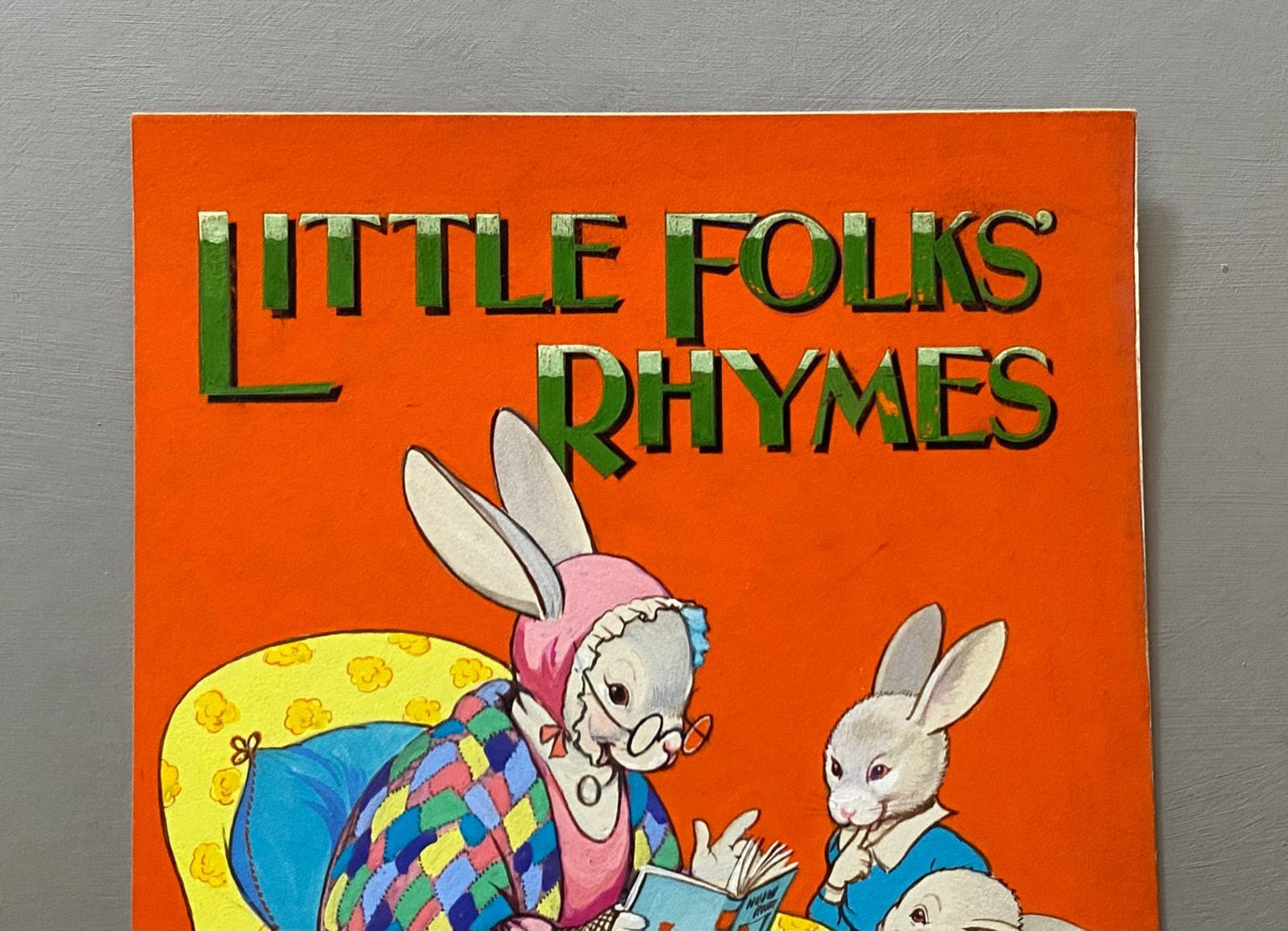 Little Folks Rhymes. An Original Illustration For A Children's Book. Medium: Gouache. Circa 1950.