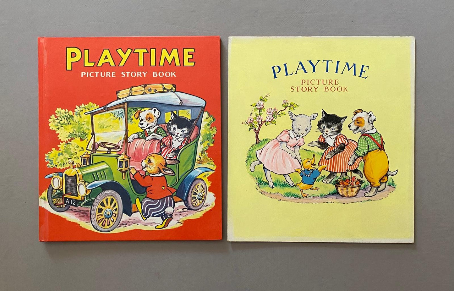 Playtime. An Original Vintage Illustration For A Children's book. Medium: Gouache. Presumed A. E. Kennedy. Circa 1950.