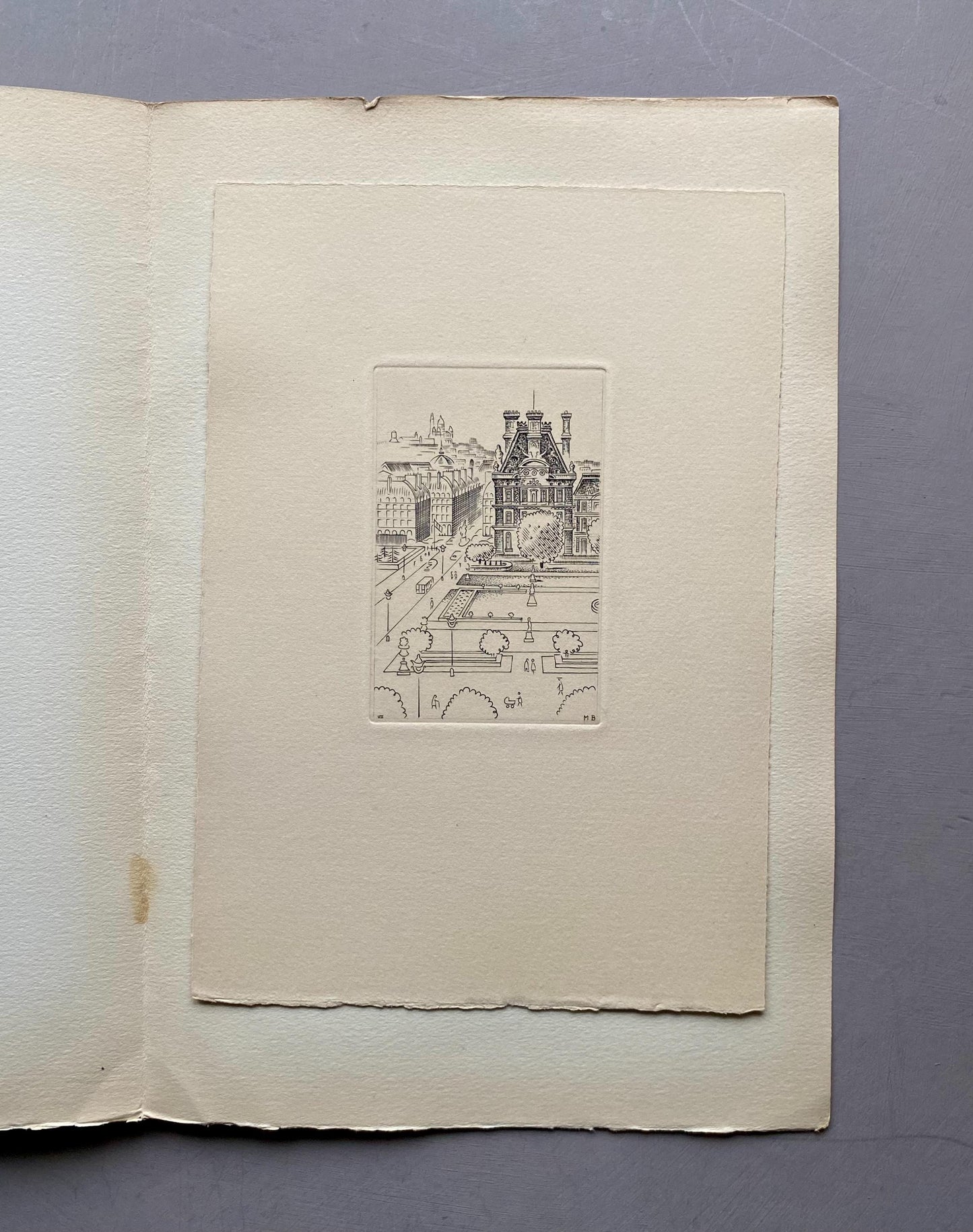 A Set of 8 Original Engravings of Paris. Dating from the 1960’s they Show Iconic Landmarks and Scenes. Signed M. B. Size: 22.5 x 16 cms.