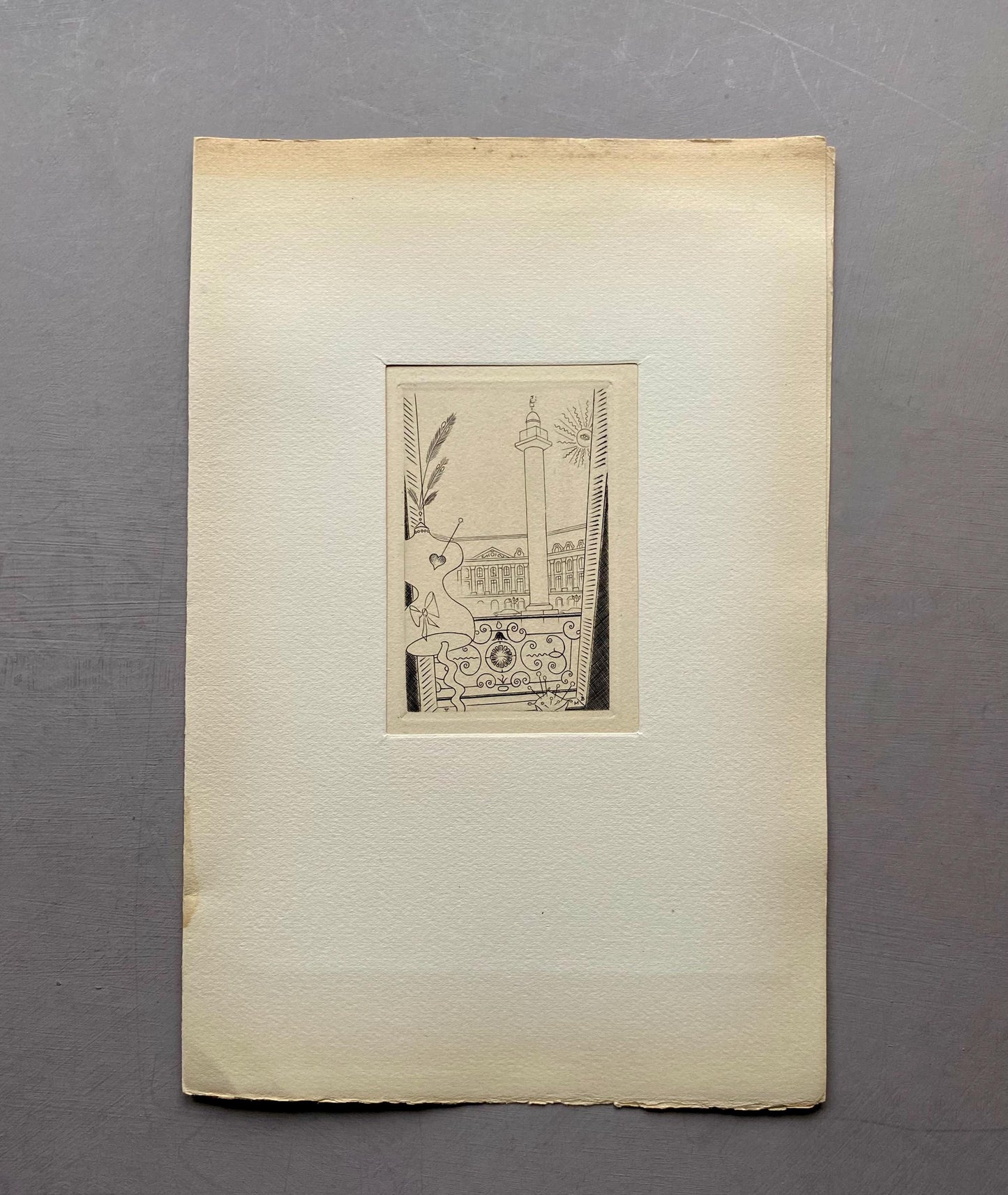 A Set of 8 Original Engravings of Paris. Dating from the 1960’s they Show Iconic Landmarks and Scenes. Signed M. B. Size: 22.5 x 16 cms.