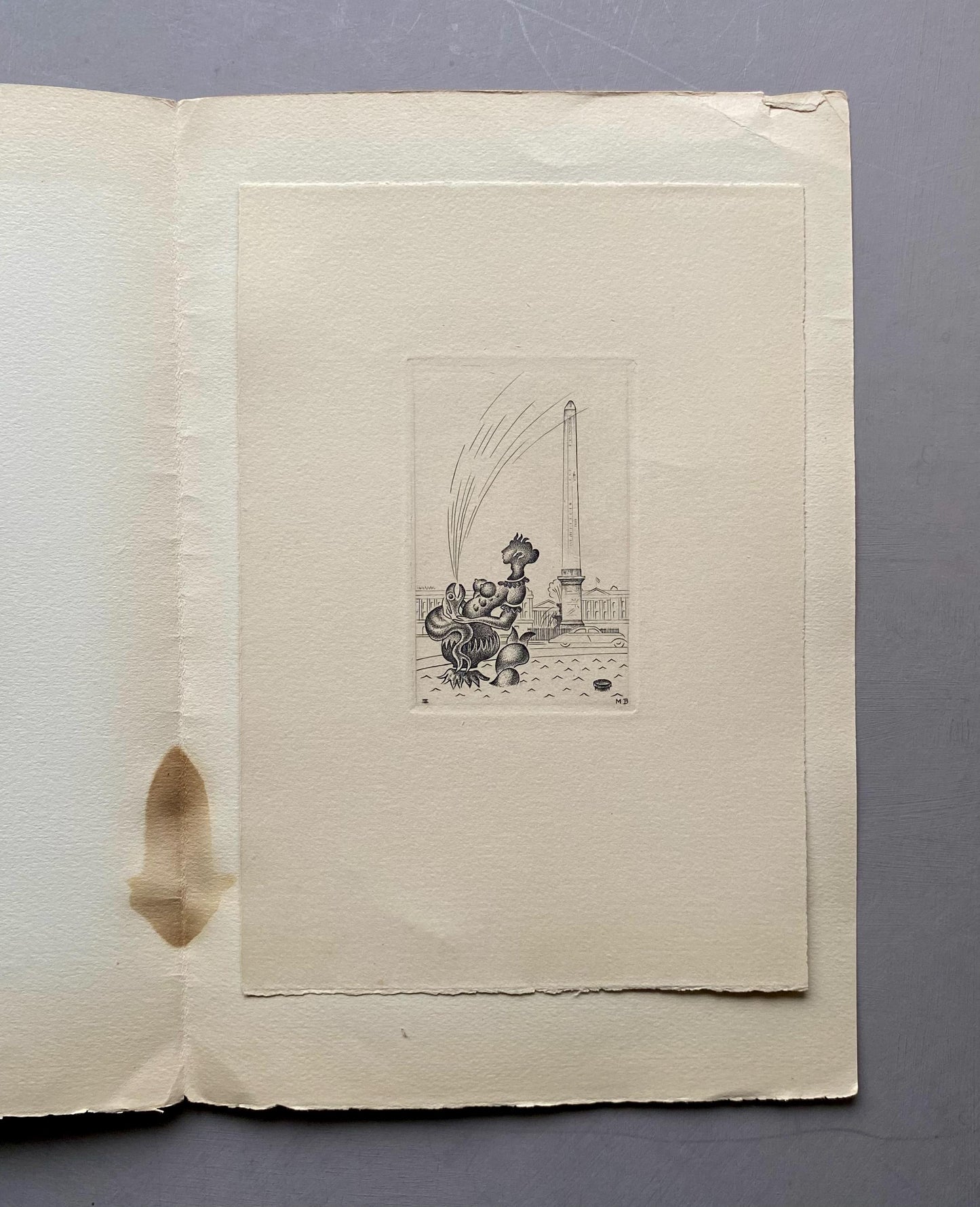 A Set of 8 Original Engravings of Paris. Dating from the 1960’s they Show Iconic Landmarks and Scenes. Signed M. B. Size: 22.5 x 16 cms.