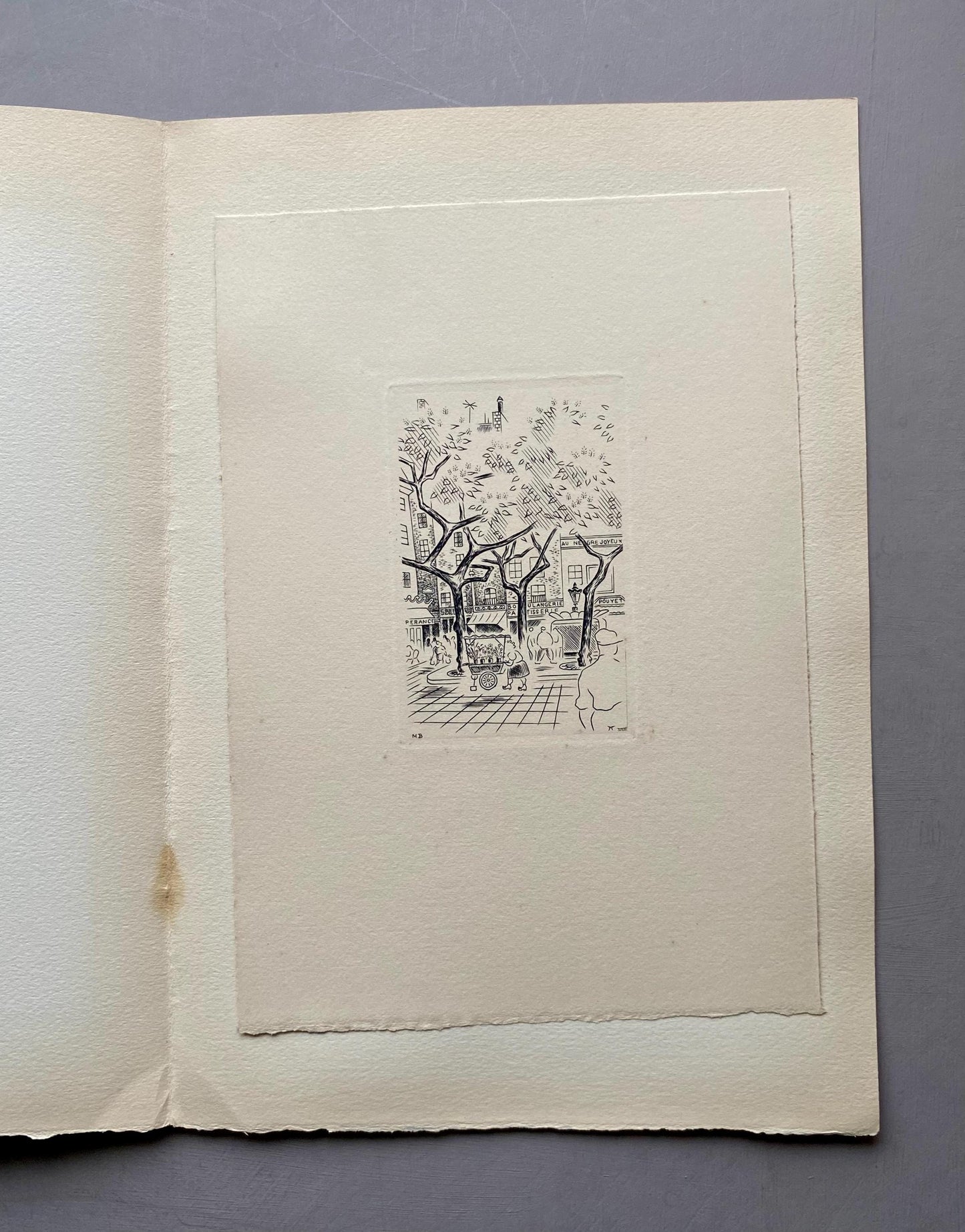 A Set of 8 Original Engravings of Paris. Dating from the 1960’s they Show Iconic Landmarks and Scenes. Signed M. B. Size: 22.5 x 16 cms.