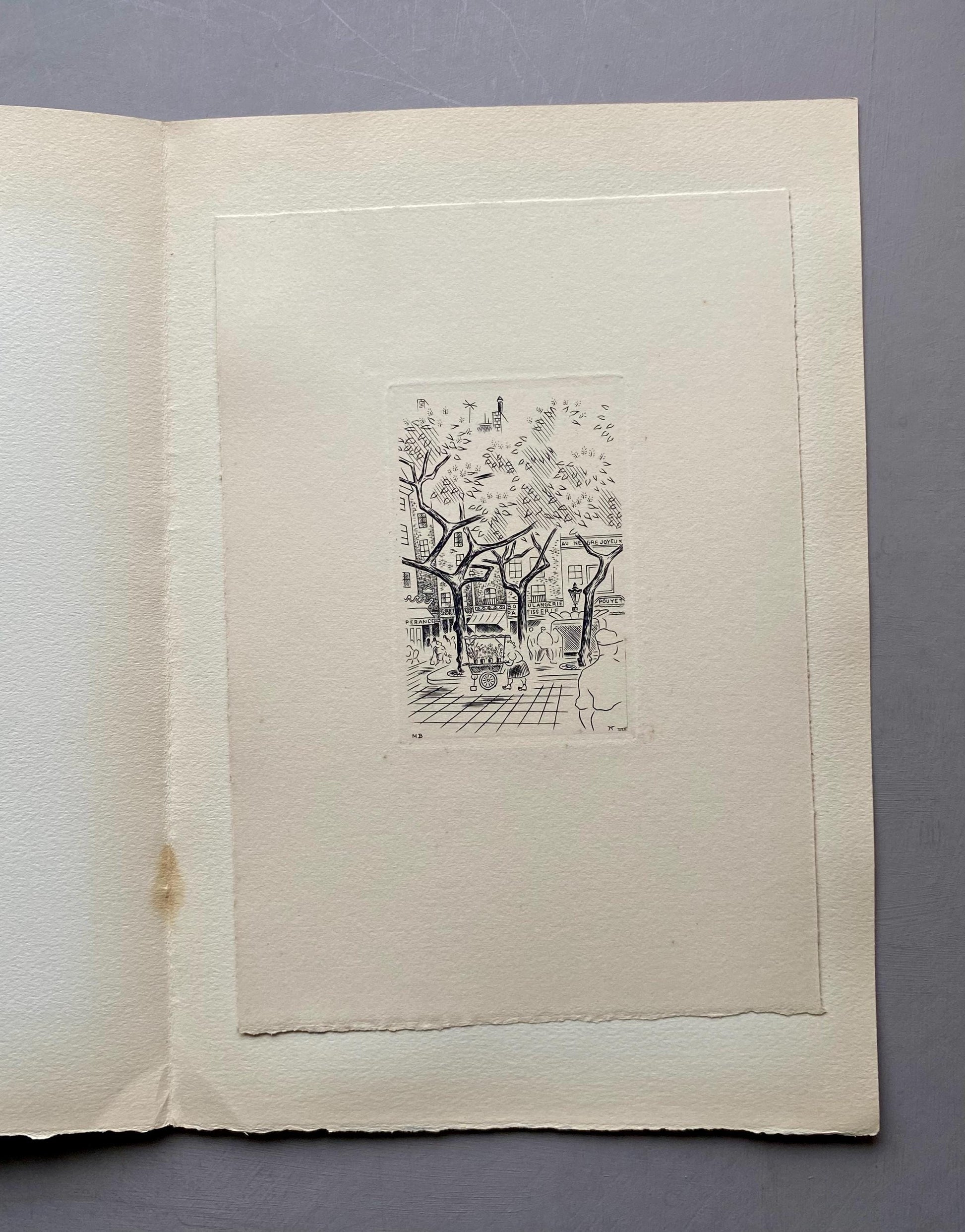 A Set of 8 Original Engravings of Paris. Dating from the 1960’s they Show Iconic Landmarks and Scenes. Signed M. B. Size: 22.5 x 16 cms.