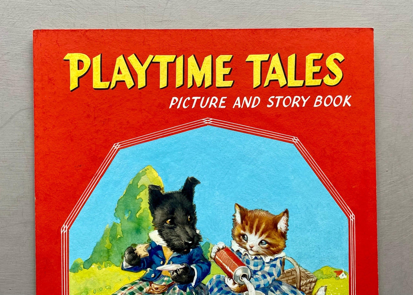 Playtime Tales. An Original Vintage Illustration For A Children's Book. Medium: Gouache. Circa 1950. 23 x 29 cms.