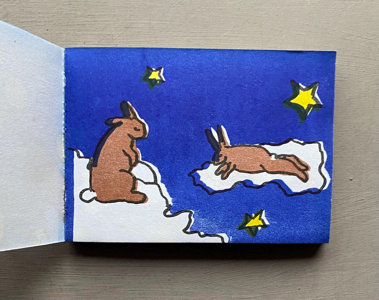 Rapid Rabbits by Henrietta Van Egten. Signed. A Limited Edition 1/300. 83 Tiny Pages. Published by Vossforlag in 1996. Size: 6.5 x 9 cms