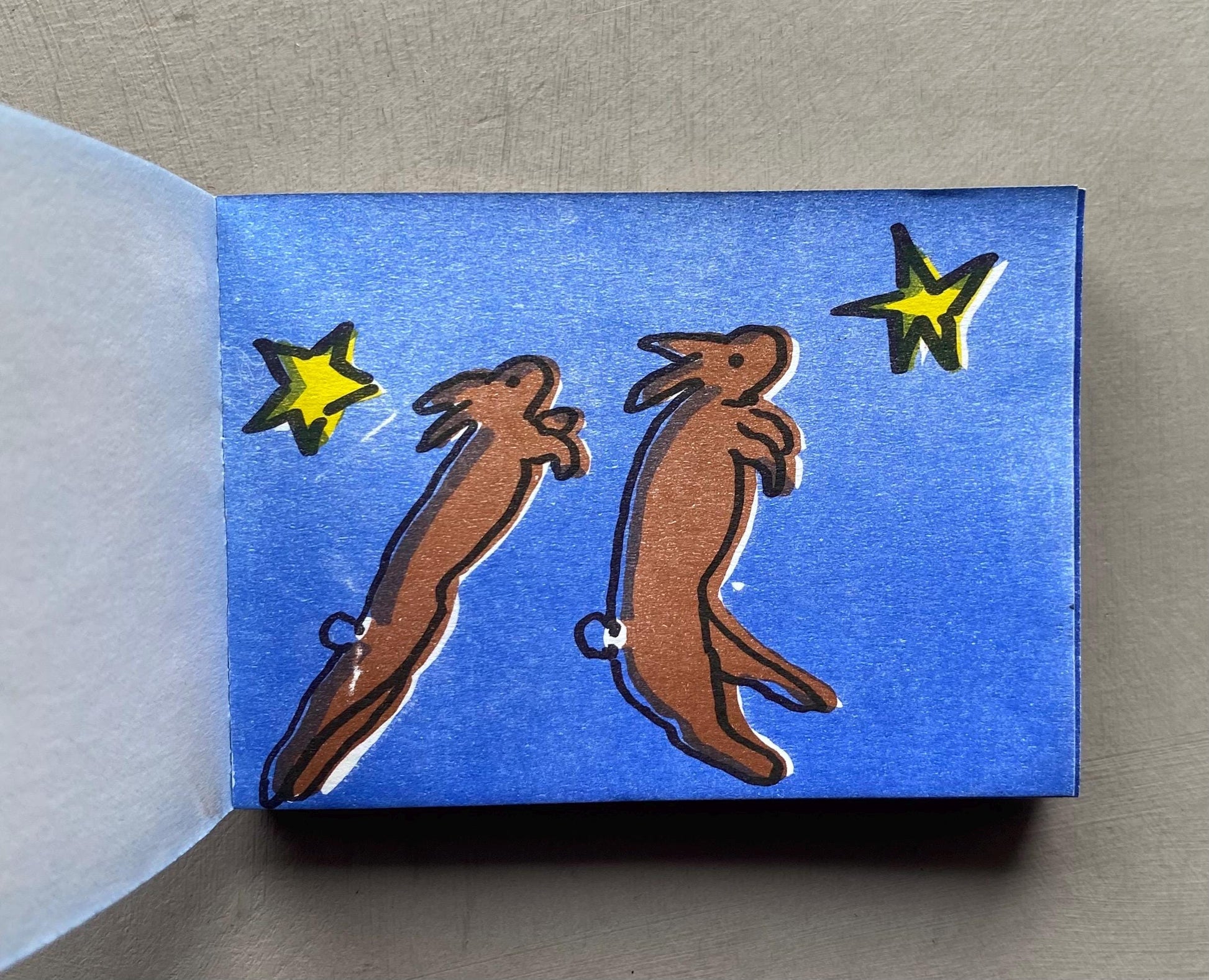 Rapid Rabbits by Henrietta Van Egten. Signed. A Limited Edition 1/300. 83 Tiny Pages. Published by Vossforlag in 1996. Size: 6.5 x 9 cms