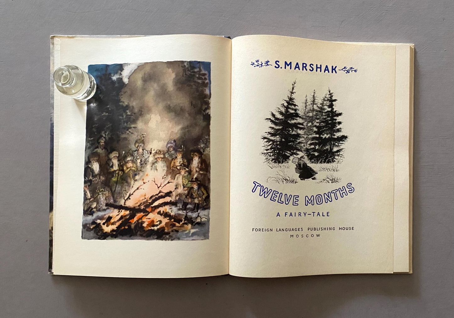 Twelve Months. A Fairy-Tale. By S. Marshak. Published by The Foreign Languages Publishing House. English Language. Size: 22.5 x 17.5 cms.