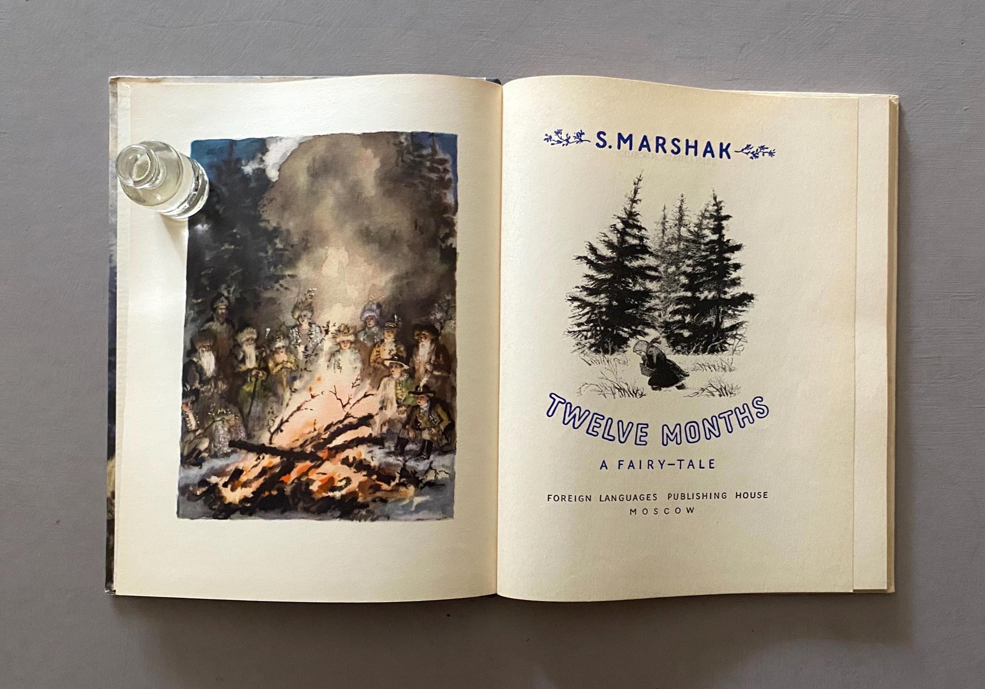 Twelve Months. A Fairy-Tale. By S. Marshak. Published by The Foreign Languages Publishing House. English Language. Size: 22.5 x 17.5 cms.