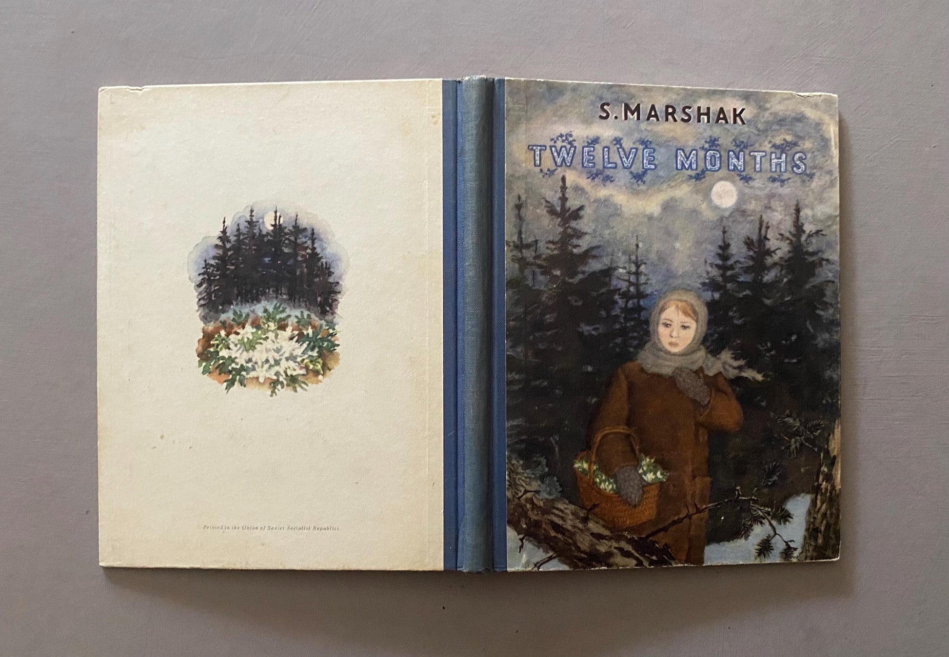 Twelve Months. A Fairy-Tale. By S. Marshak. Published by The Foreign Languages Publishing House. English Language. Size: 22.5 x 17.5 cms.