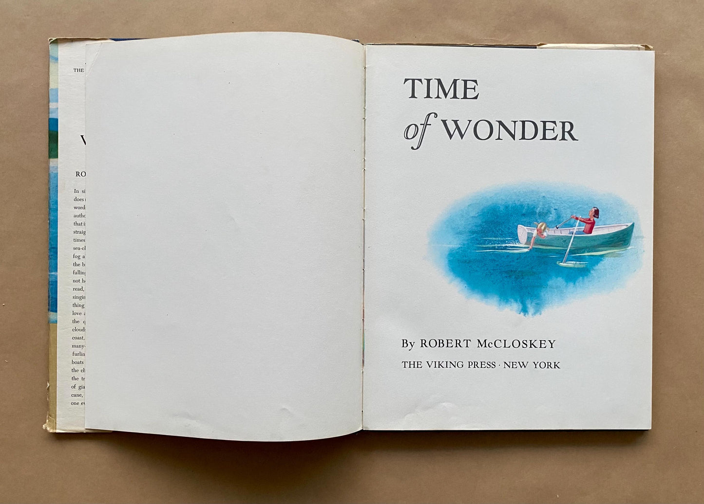 Time of Wonder. By Robert McCloskey. Published by The Viking Press in 1966. Size: 31 x 23.5 cms.