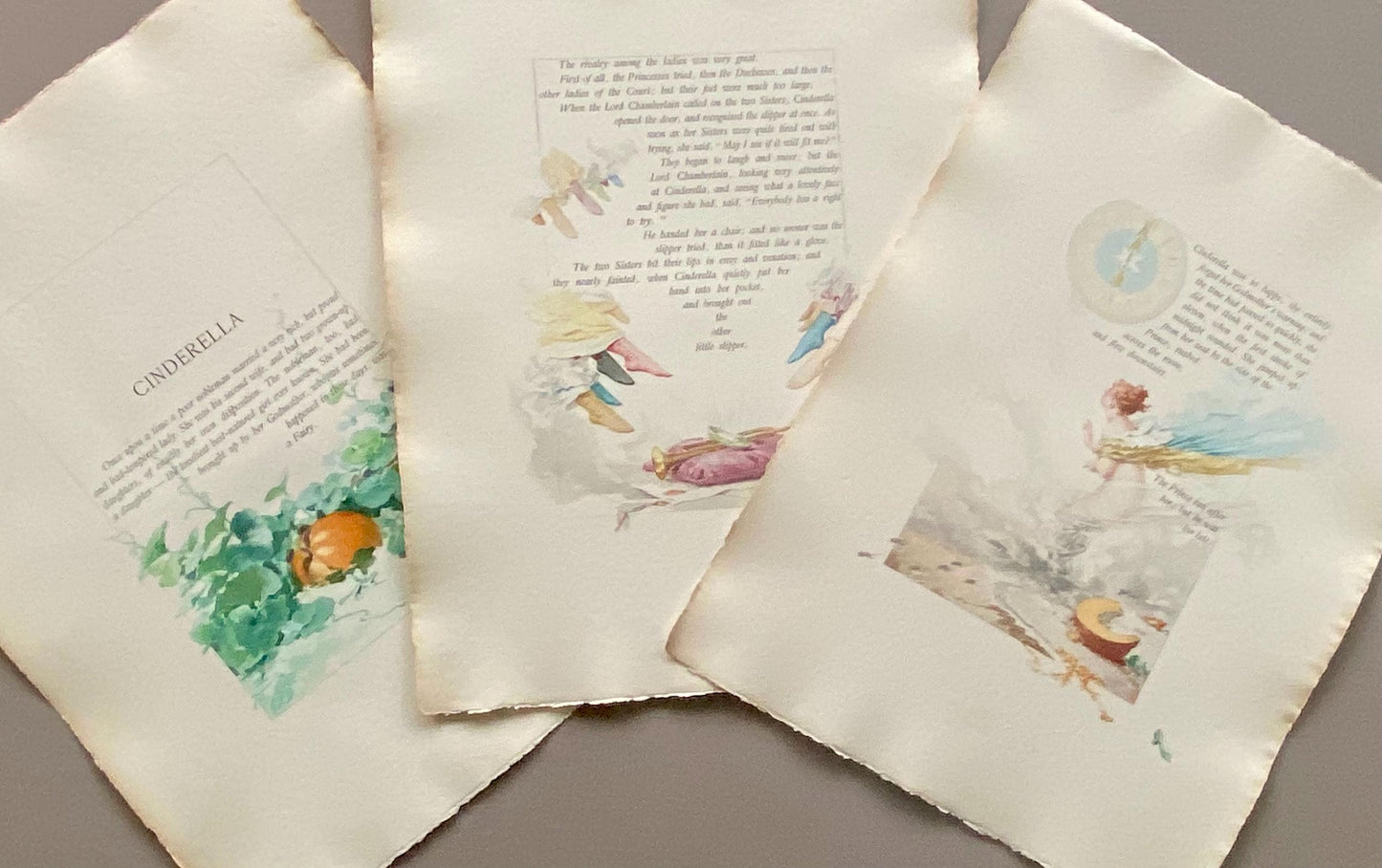 Cinderella and The Two Gifts. 33 Loose Pages in a Portfolio. Published by Boussod Valadon in 1886. First Edition. Size: 40.5 x 30 cms.