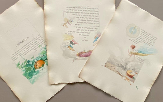 Cinderella and The Two Gifts. 33 Loose Pages in a Portfolio. Published by Boussod Valadon in 1886. First Edition. Size: 40.5 x 30 cms.
