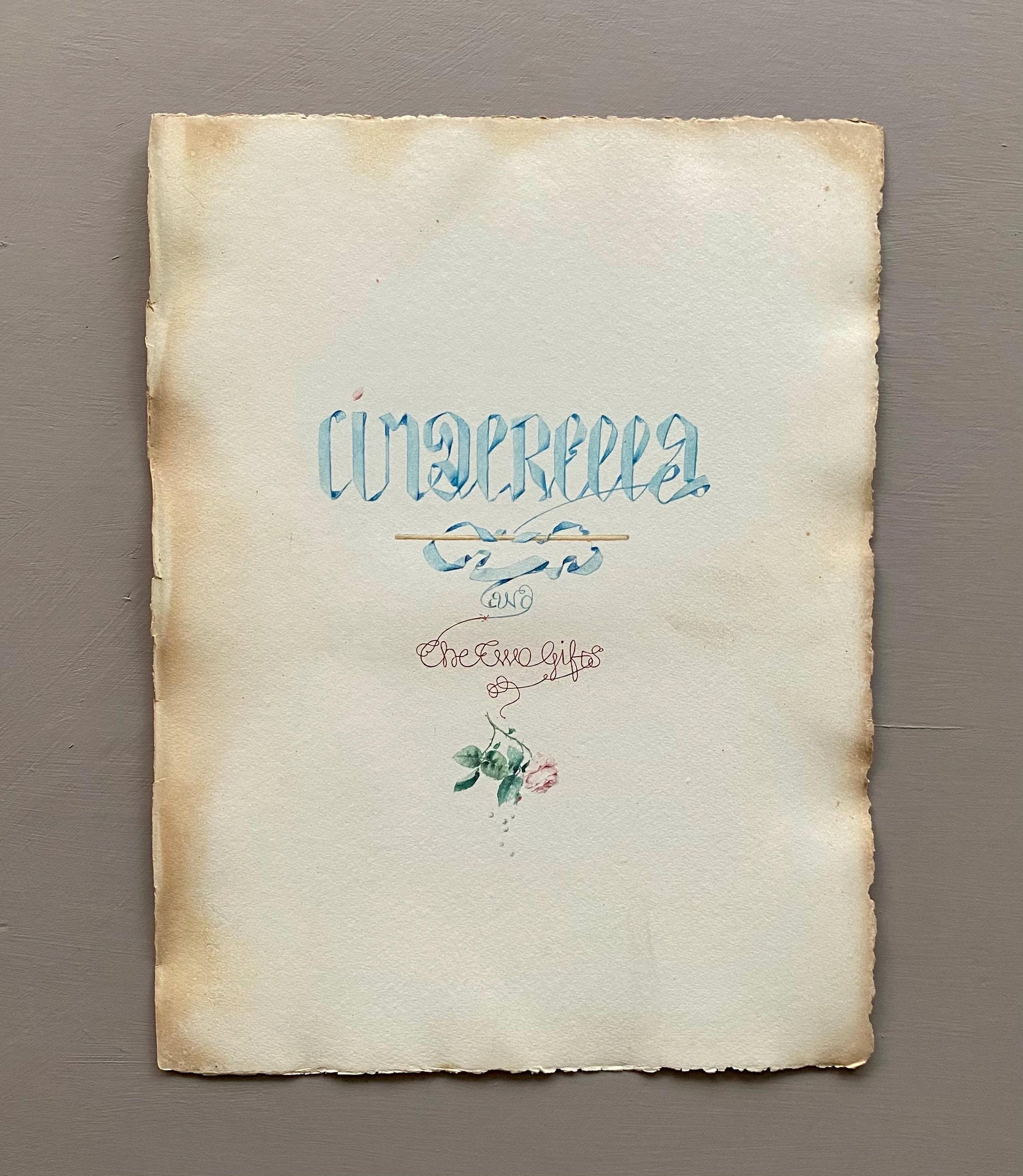 Cinderella and The Two Gifts. 33 Loose Pages in a Portfolio. Published by Boussod Valadon in 1886. First Edition. Size: 40.5 x 30 cms.