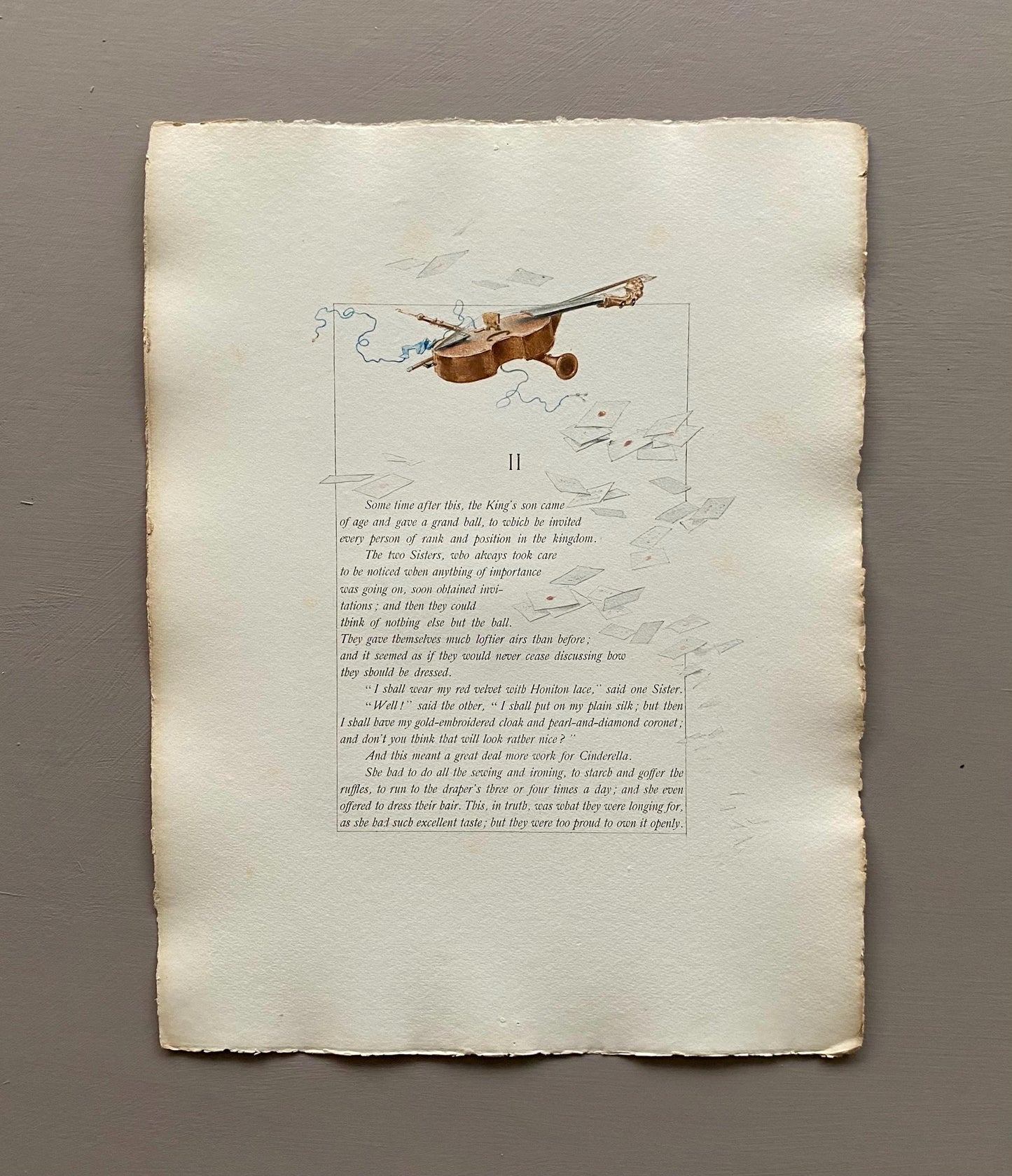 Cinderella and The Two Gifts. 33 Loose Pages in a Portfolio. Published by Boussod Valadon in 1886. First Edition. Size: 40.5 x 30 cms.