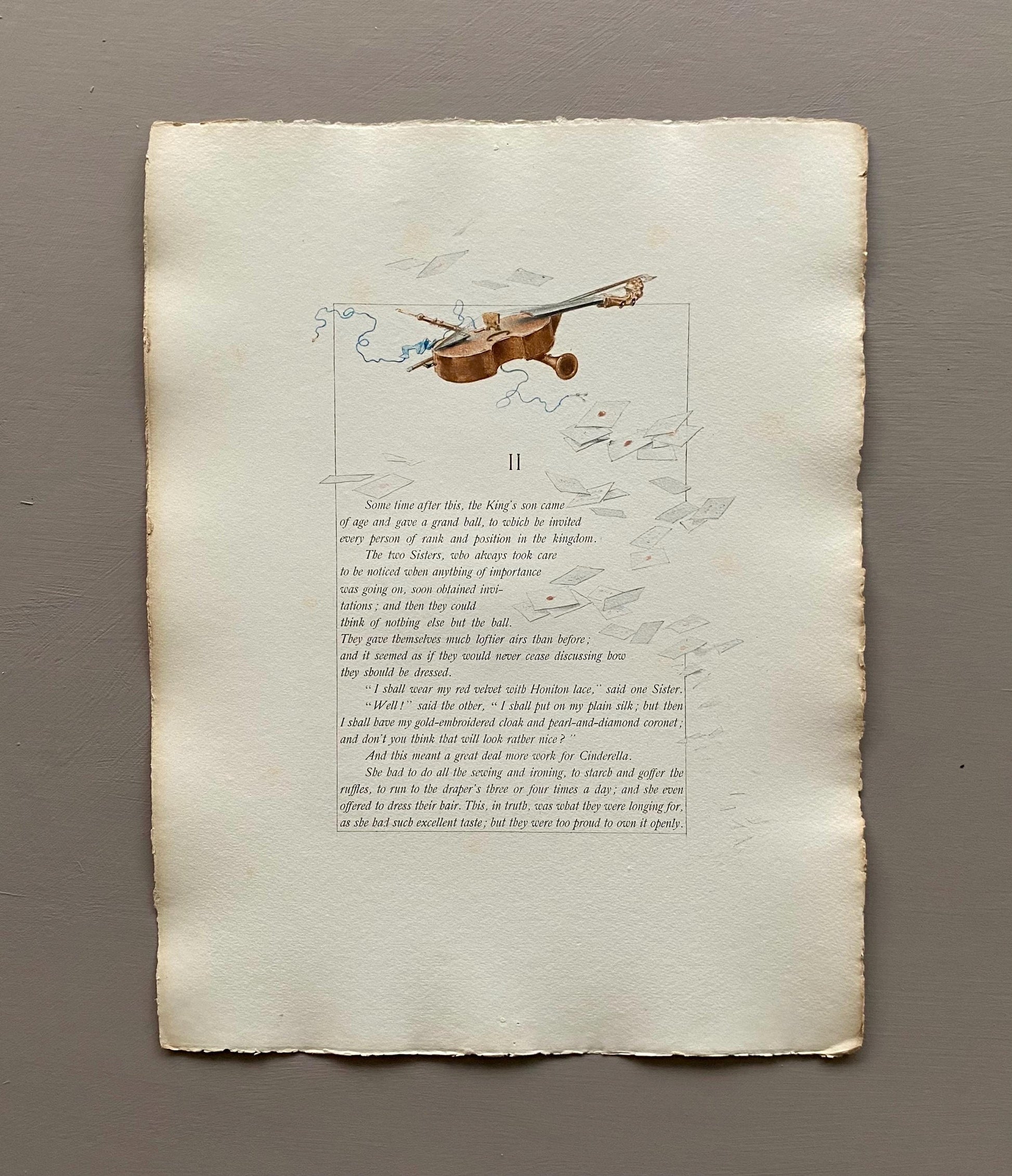 Cinderella and The Two Gifts. 33 Loose Pages in a Portfolio. Published by Boussod Valadon in 1886. First Edition. Size: 40.5 x 30 cms.