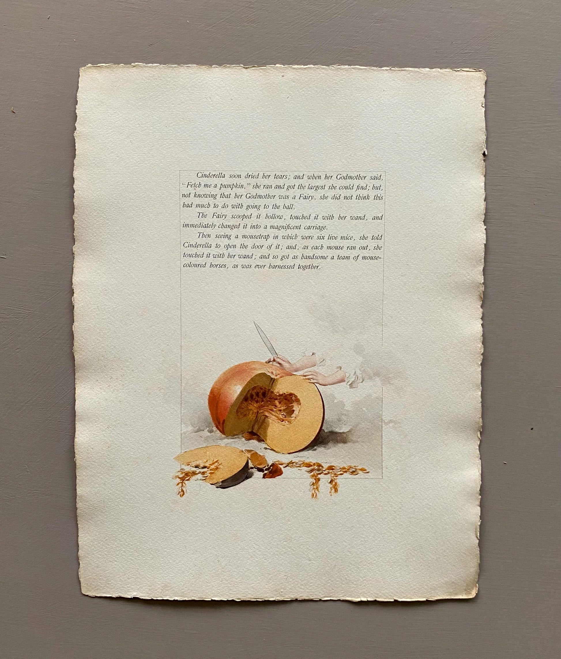 Cinderella and The Two Gifts. 33 Loose Pages in a Portfolio. Published by Boussod Valadon in 1886. First Edition. Size: 40.5 x 30 cms.