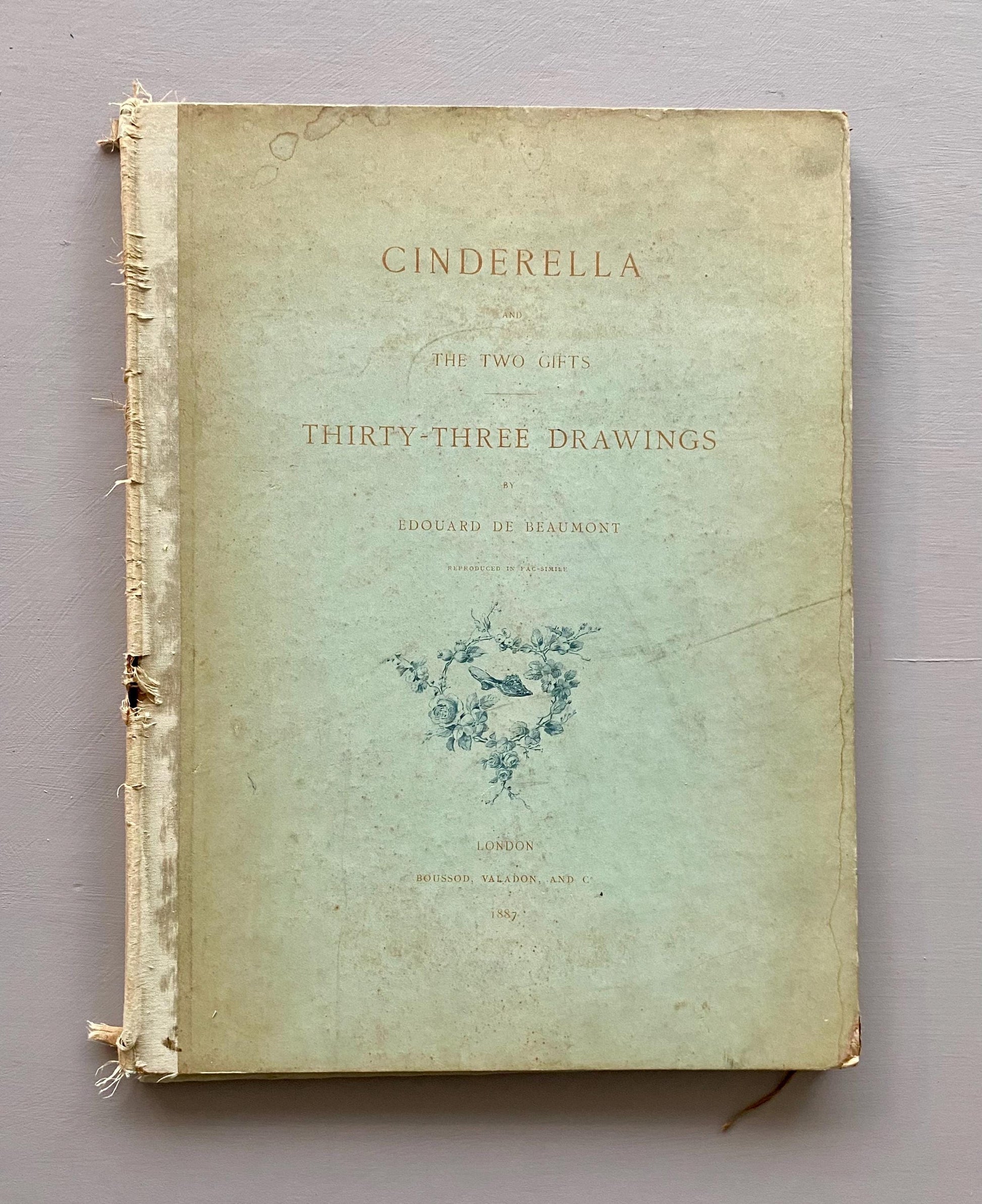 Cinderella and The Two Gifts. 33 Loose Pages in a Portfolio. Published by Boussod Valadon in 1886. First Edition. Size: 40.5 x 30 cms.