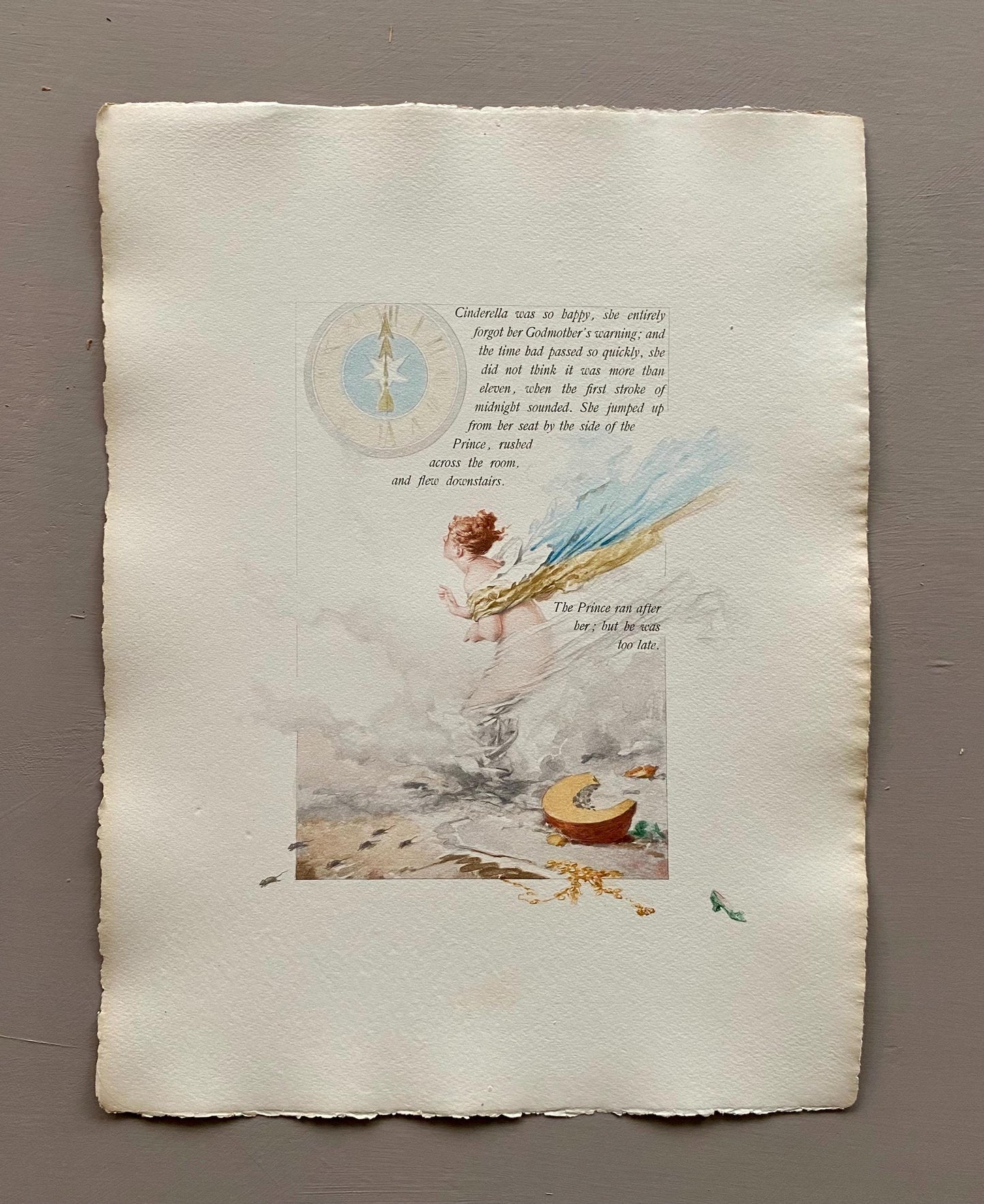 Cinderella and The Two Gifts. 33 Loose Pages in a Portfolio. Published by Boussod Valadon in 1886. First Edition. Size: 40.5 x 30 cms.