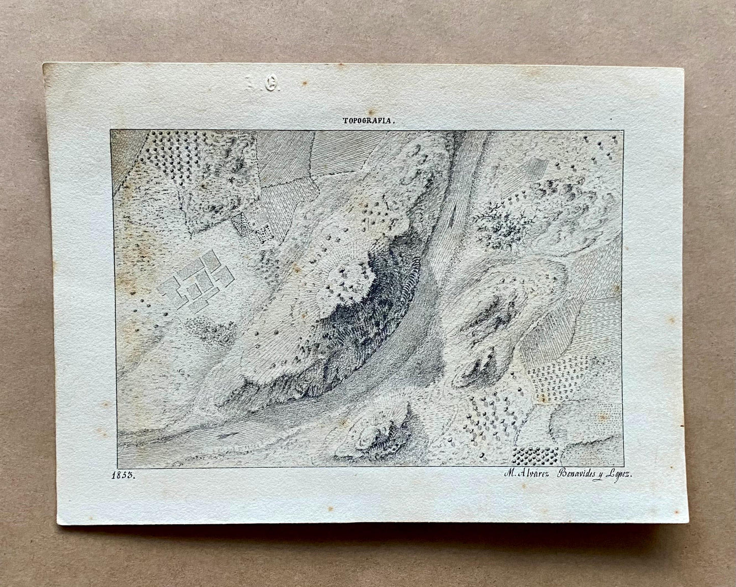 Topografia. 11 Hand Drawn Maps. Valladolid, Spain and Rio Pisuerga. Signed Jose Marin de Rute and M. Alvarez. Dated 1855. Size: 50 x 34 cms.