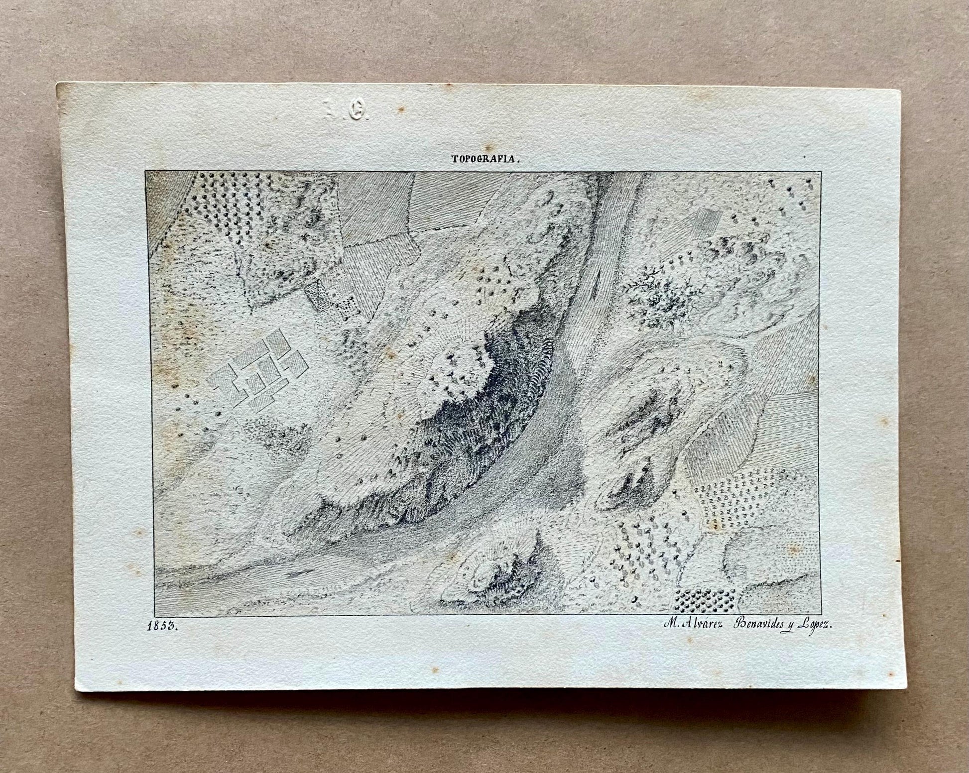 Topografia. 11 Hand Drawn Maps. Valladolid, Spain and Rio Pisuerga. Signed Jose Marin de Rute and M. Alvarez. Dated 1855. Size: 50 x 34 cms.