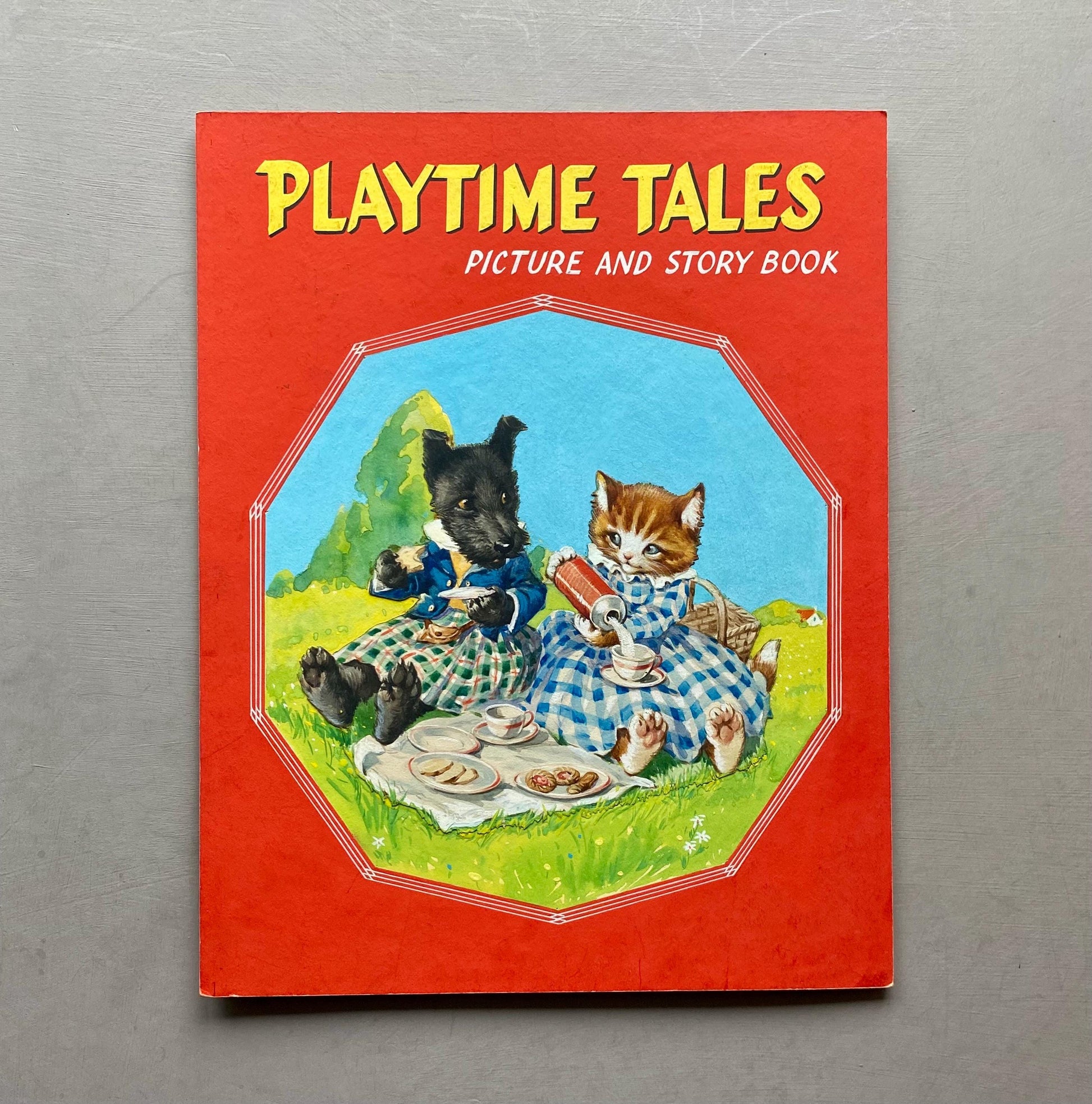 Playtime Tales. An Original Vintage Illustration For A Children's Book. Medium: Gouache. Circa 1950. 23 x 29 cms.