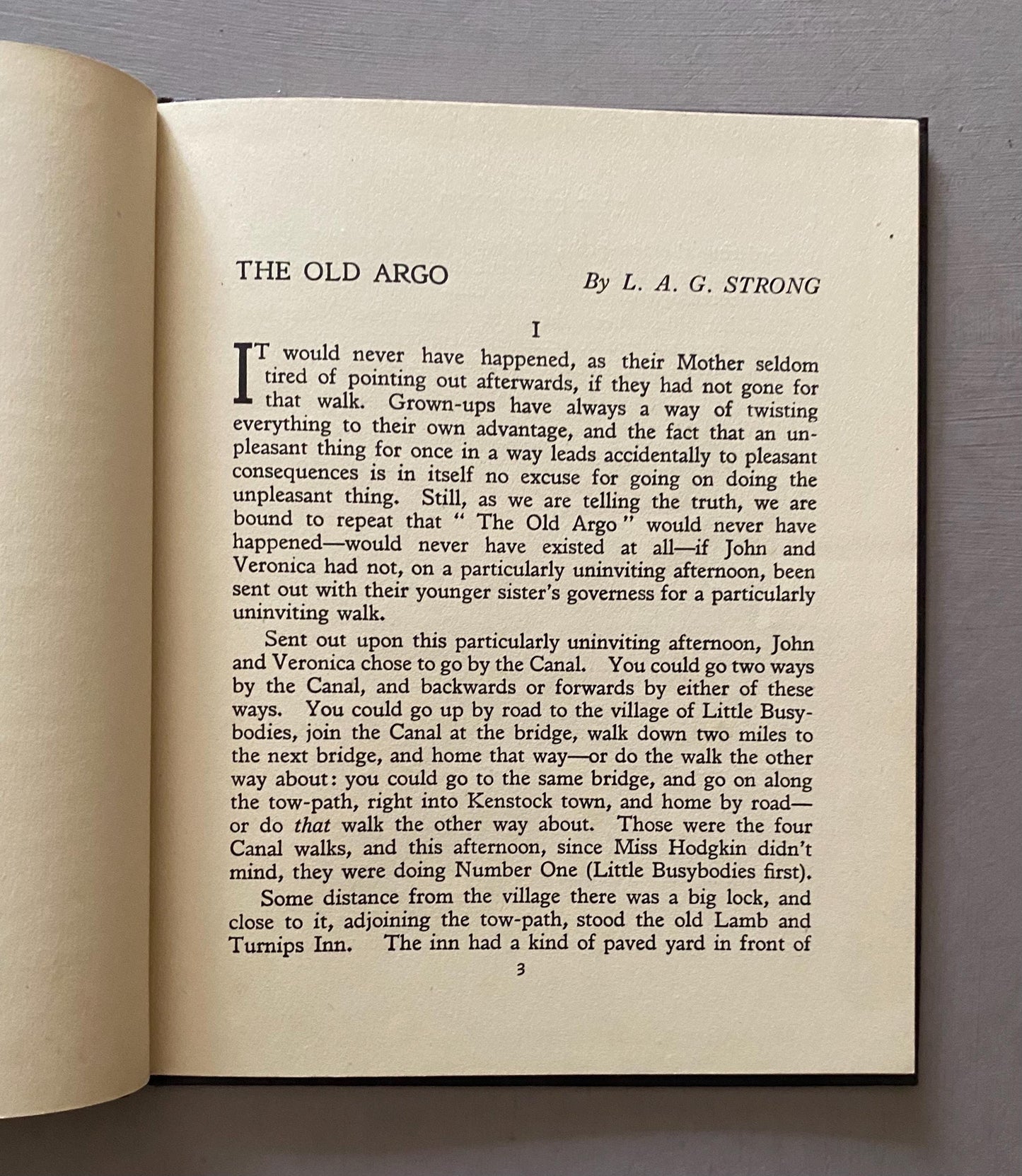 The Old Argo. By L. A. G. Strong. With illustrations by Ruth Cobb. Published by Basil Blackwell. 1920s.