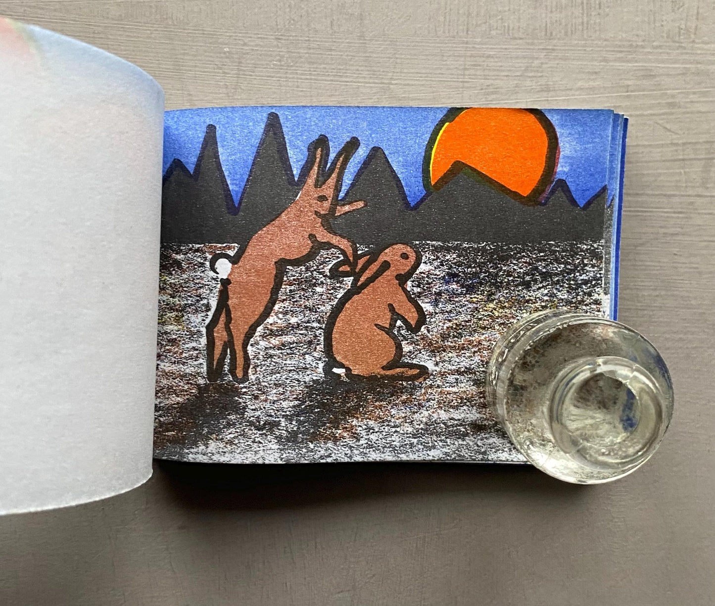 Rapid Rabbits by Henrietta Van Egten. Signed. A Limited Edition 1/300. 83 Tiny Pages. Published by Vossforlag in 1996. Size: 6.5 x 9 cms