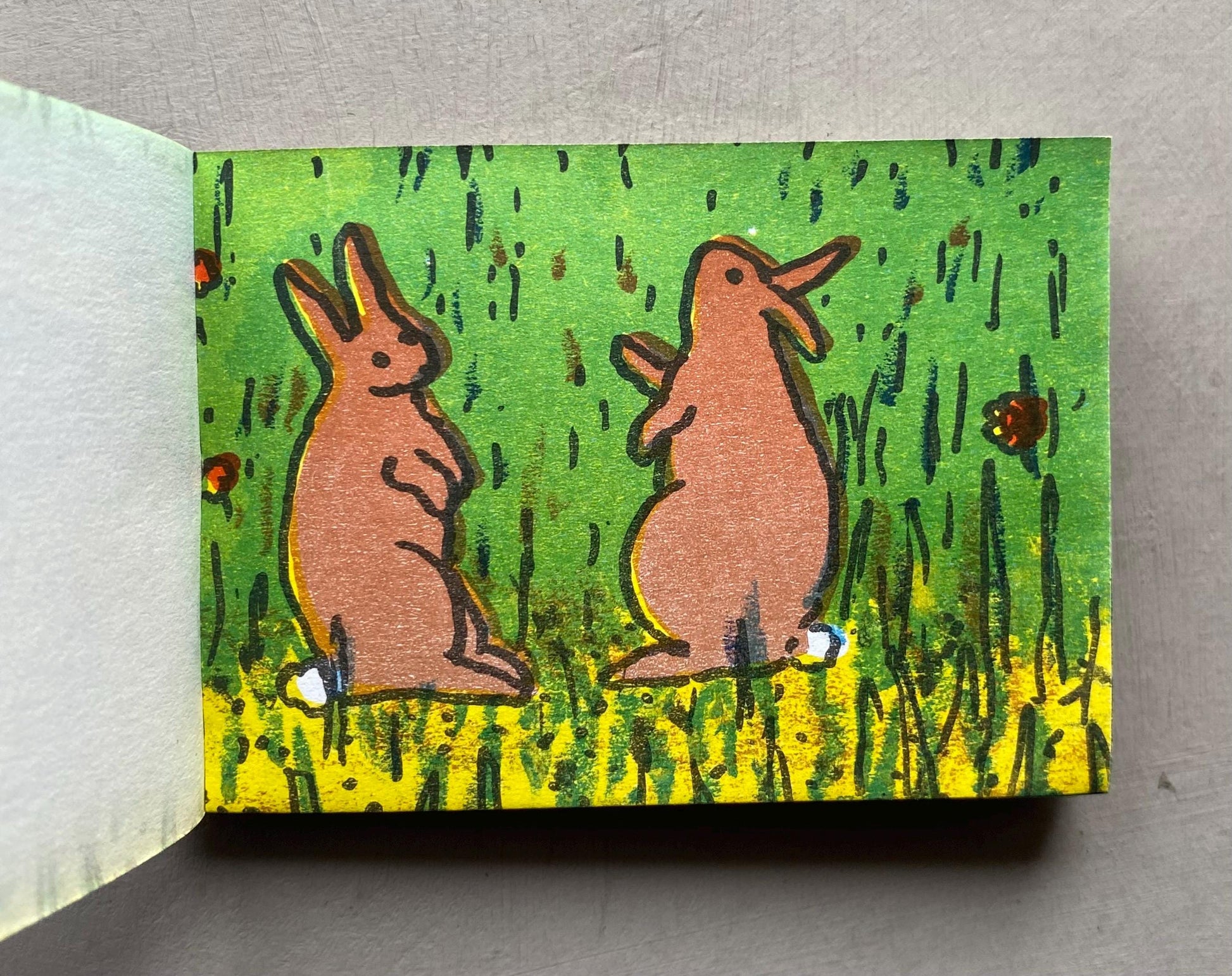 Rapid Rabbits by Henrietta Van Egten. Signed. A Limited Edition 1/300. 83 Tiny Pages. Published by Vossforlag in 1996. Size: 6.5 x 9 cms