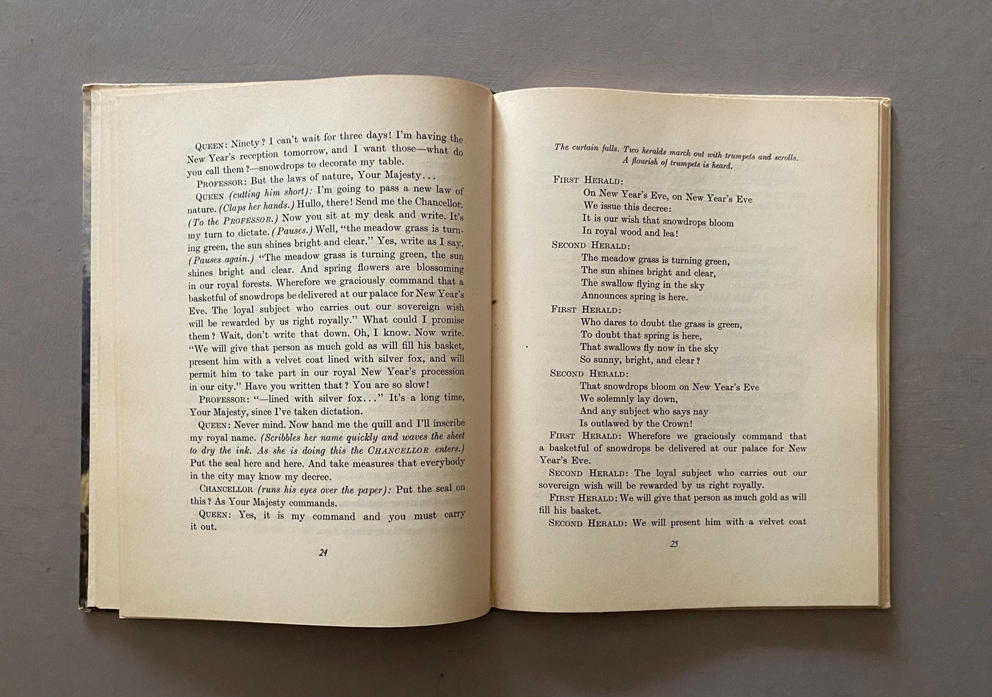 Twelve Months. A Fairy-Tale. By S. Marshak. Published by The Foreign Languages Publishing House. English Language. Size: 22.5 x 17.5 cms.