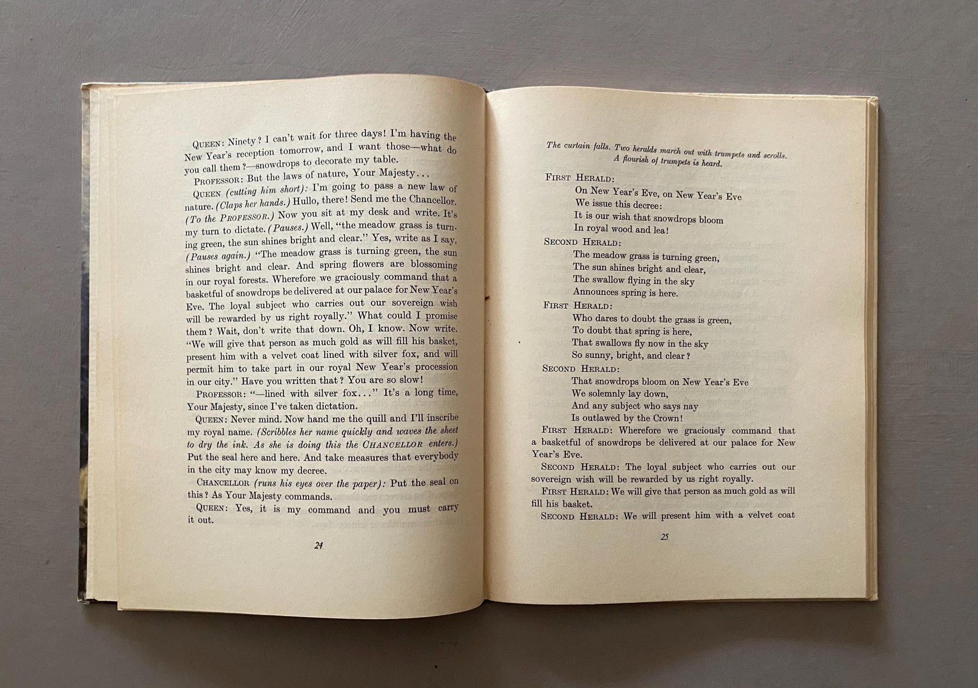 Twelve Months. A Fairy-Tale. By S. Marshak. Published by The Foreign Languages Publishing House. English Language. Size: 22.5 x 17.5 cms.