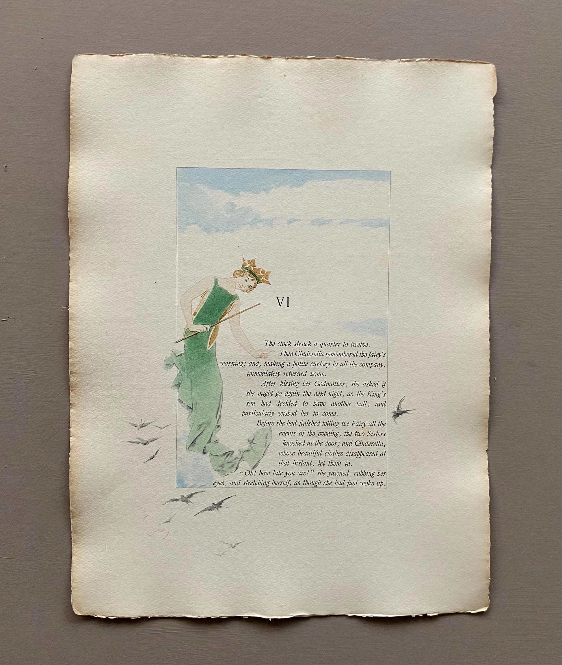 Cinderella and The Two Gifts. 33 Loose Pages in a Portfolio. Published by Boussod Valadon in 1886. First Edition. Size: 40.5 x 30 cms.