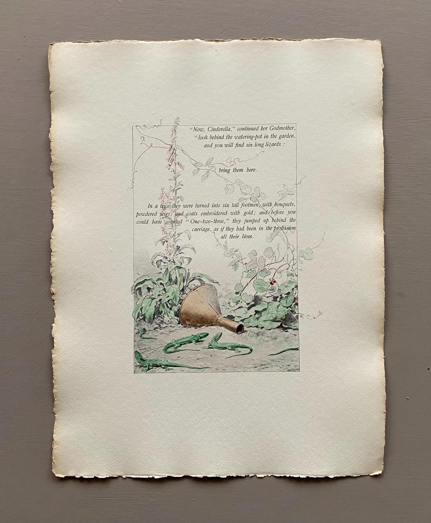 Cinderella and The Two Gifts. 33 Loose Pages in a Portfolio. Published by Boussod Valadon in 1886. First Edition. Size: 40.5 x 30 cms.