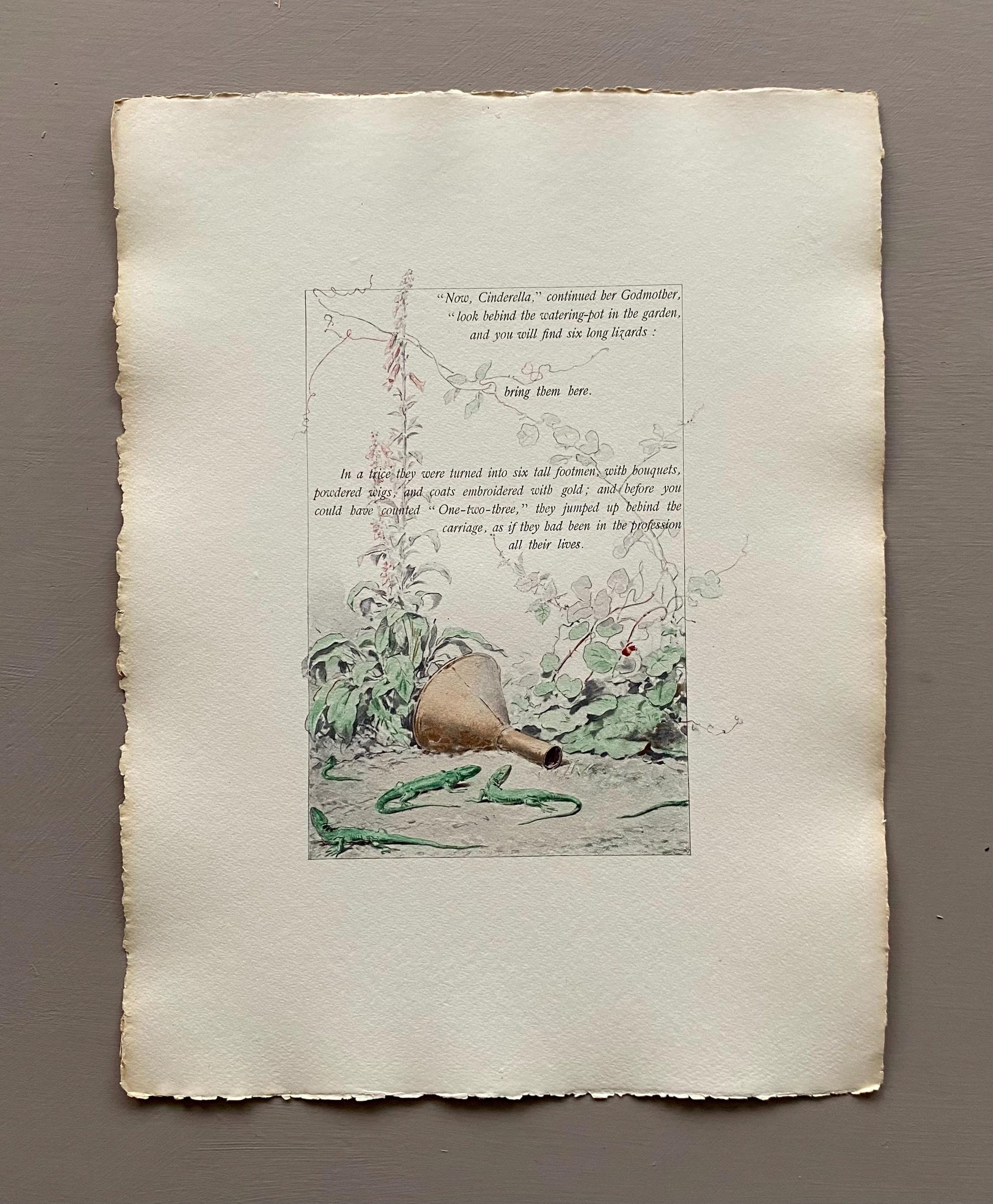 Cinderella and The Two Gifts. 33 Loose Pages in a Portfolio. Published by Boussod Valadon in 1886. First Edition. Size: 40.5 x 30 cms.