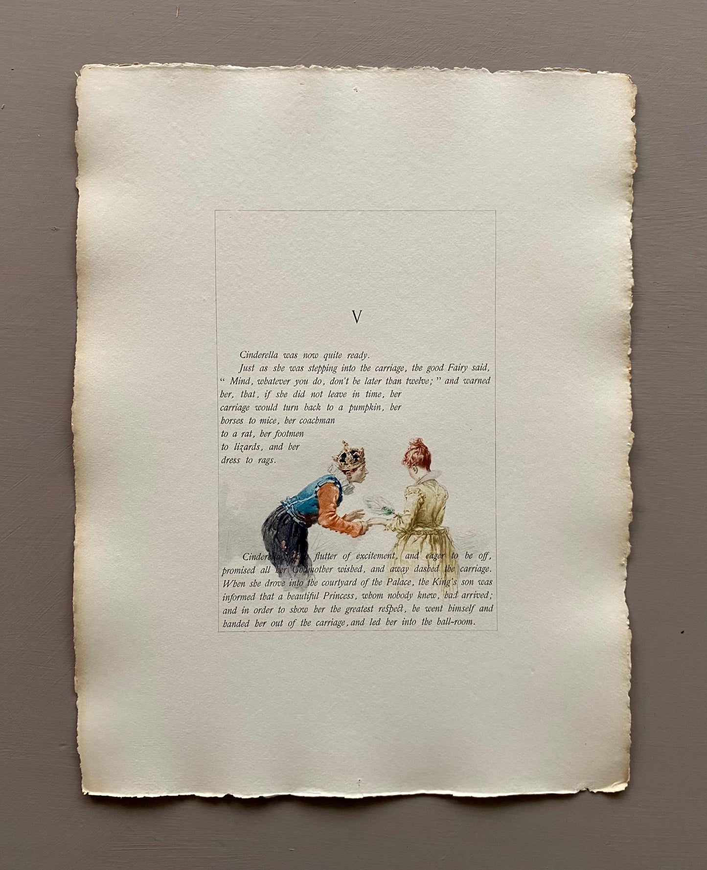 Cinderella and The Two Gifts. 33 Loose Pages in a Portfolio. Published by Boussod Valadon in 1886. First Edition. Size: 40.5 x 30 cms.