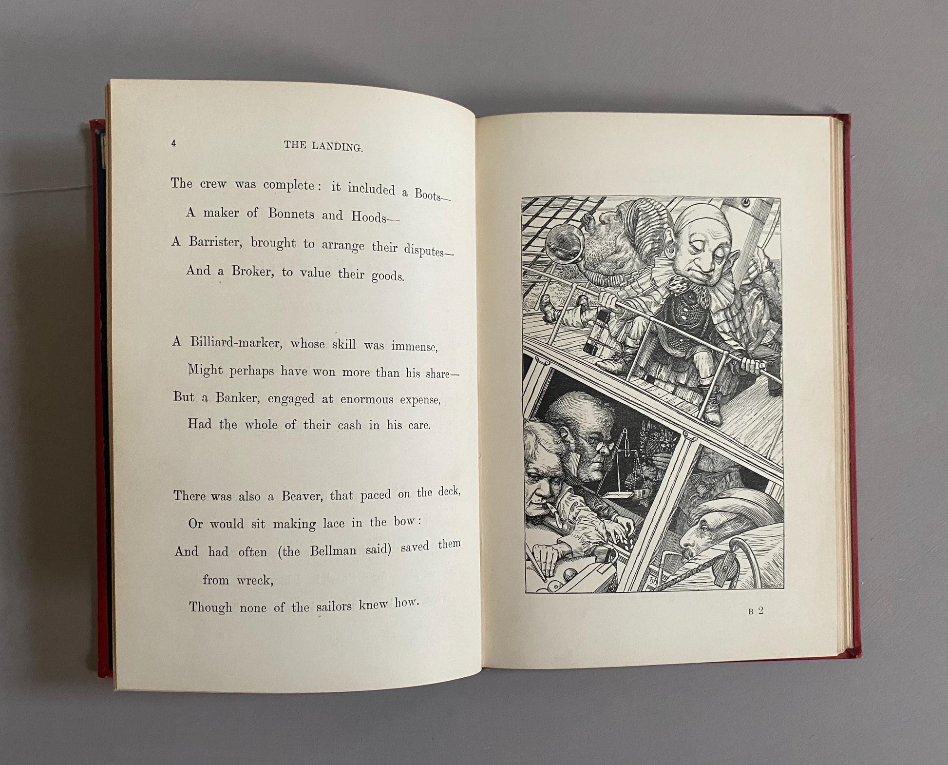 The Hunting of The Snark. An Agony in Eight Fits. By Lewis Carroll. Illustrations by Henry Holiday. Published by Macmillan and Co in 1876.