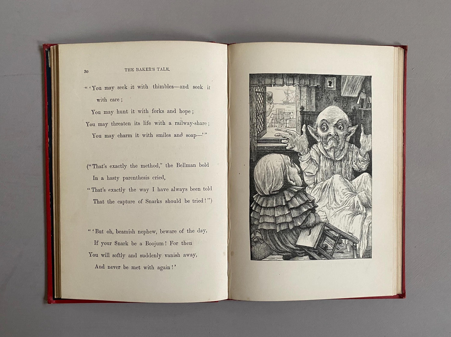 The Hunting of The Snark. An Agony in Eight Fits. By Lewis Carroll. Illustrations by Henry Holiday. Published by Macmillan and Co in 1876.