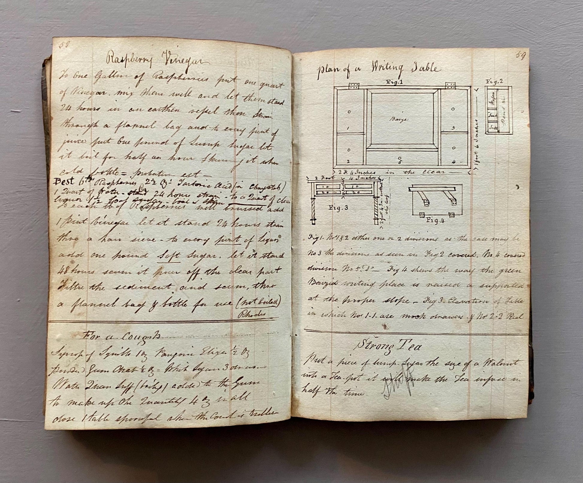 Three Leather Bound Notebooks Presumed Owned by A Chemist, A Scientist and A Farmer. Containing Numerous Recipes and Accounts. 1800s.