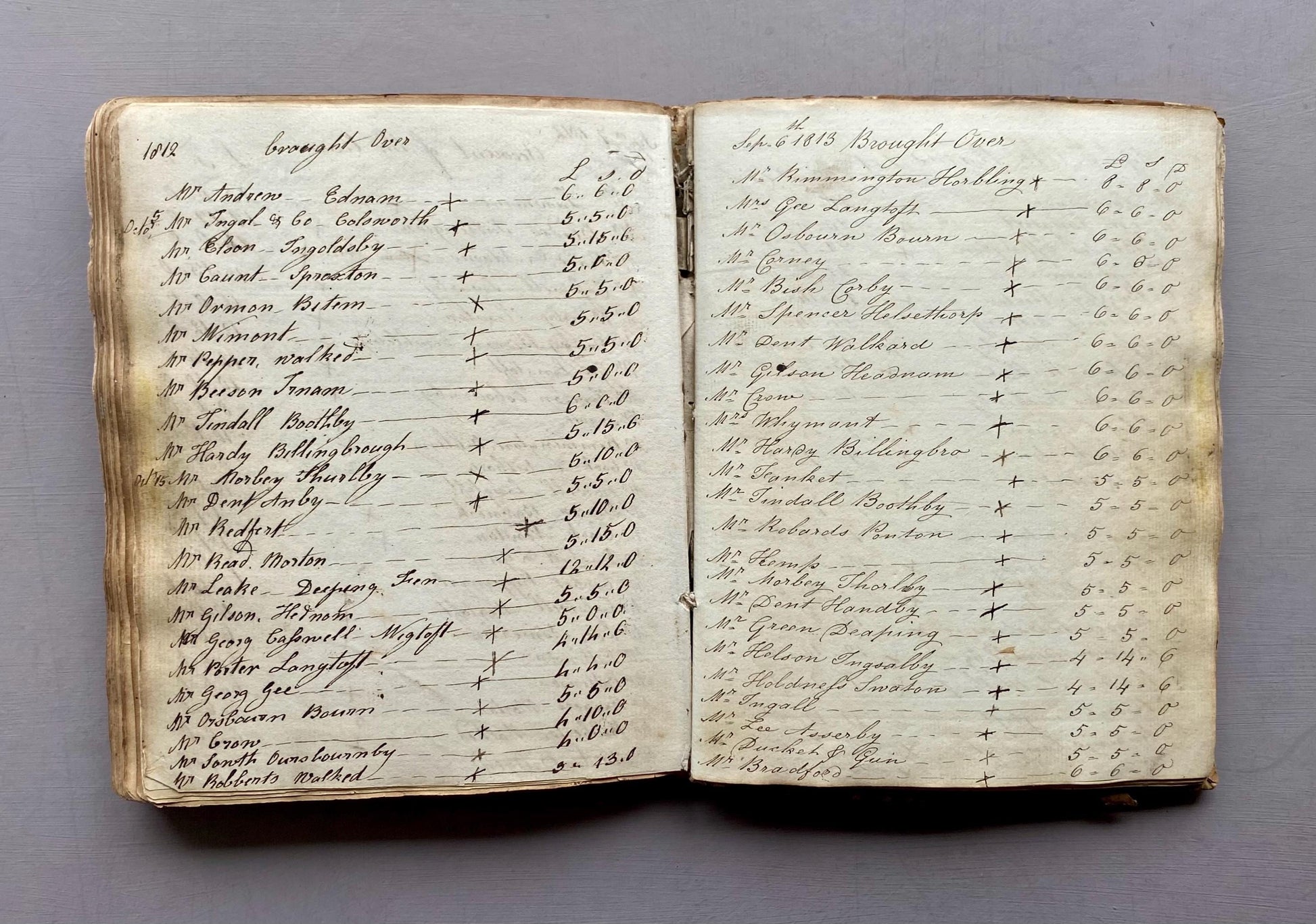 Three Leather Bound Notebooks Presumed Owned by A Chemist, A Scientist and A Farmer. Containing Numerous Recipes and Accounts. 1800s.