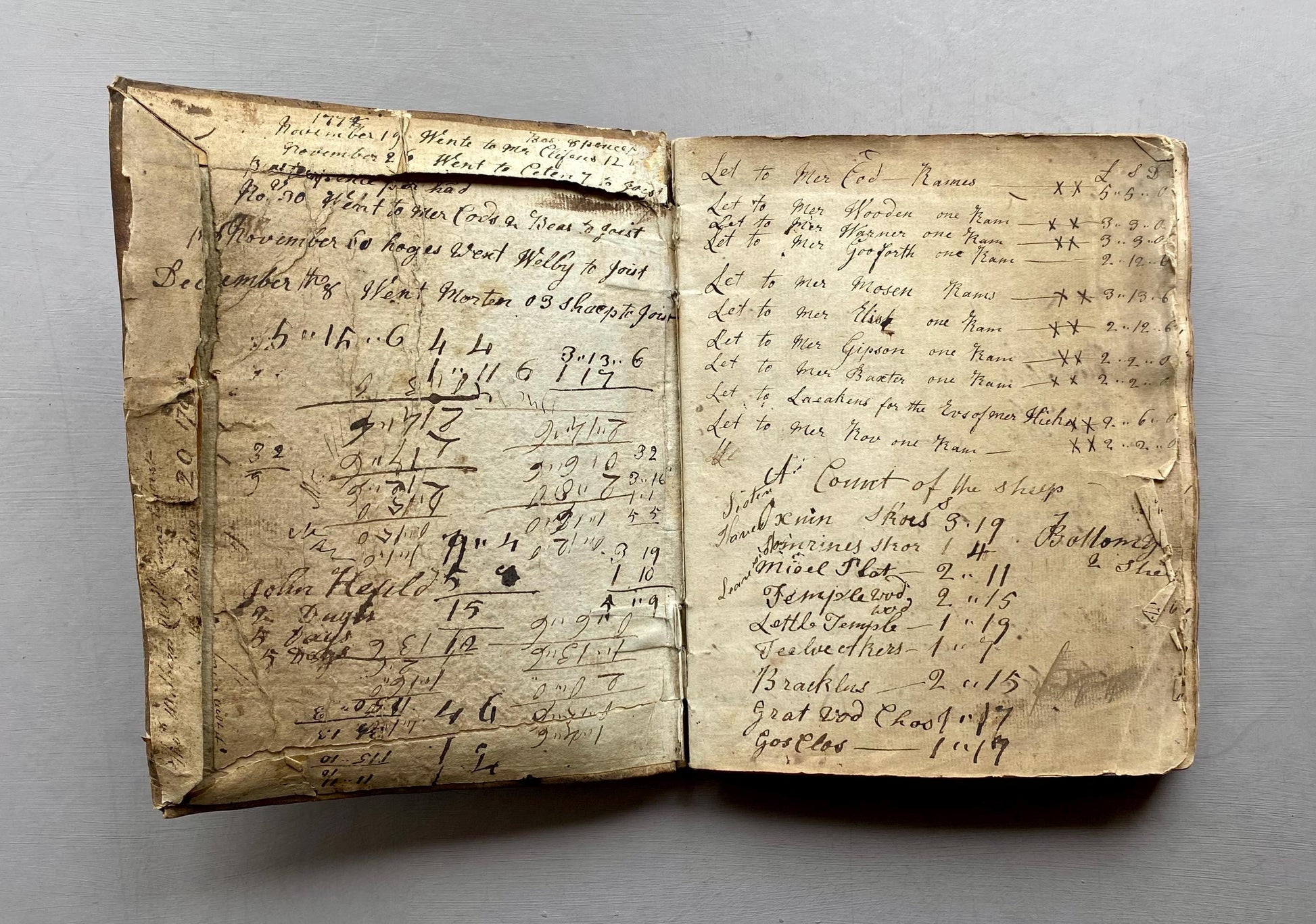 Three Leather Bound Notebooks Presumed Owned by A Chemist, A Scientist and A Farmer. Containing Numerous Recipes and Accounts. 1800s.
