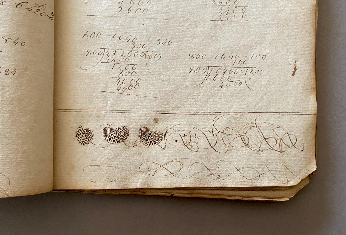 A Workbook Belonging To Andrew Halsey of Halsey House, Southampton, Long island. Dated 1806. 234 Pages. Size: 13 x 8 inches.