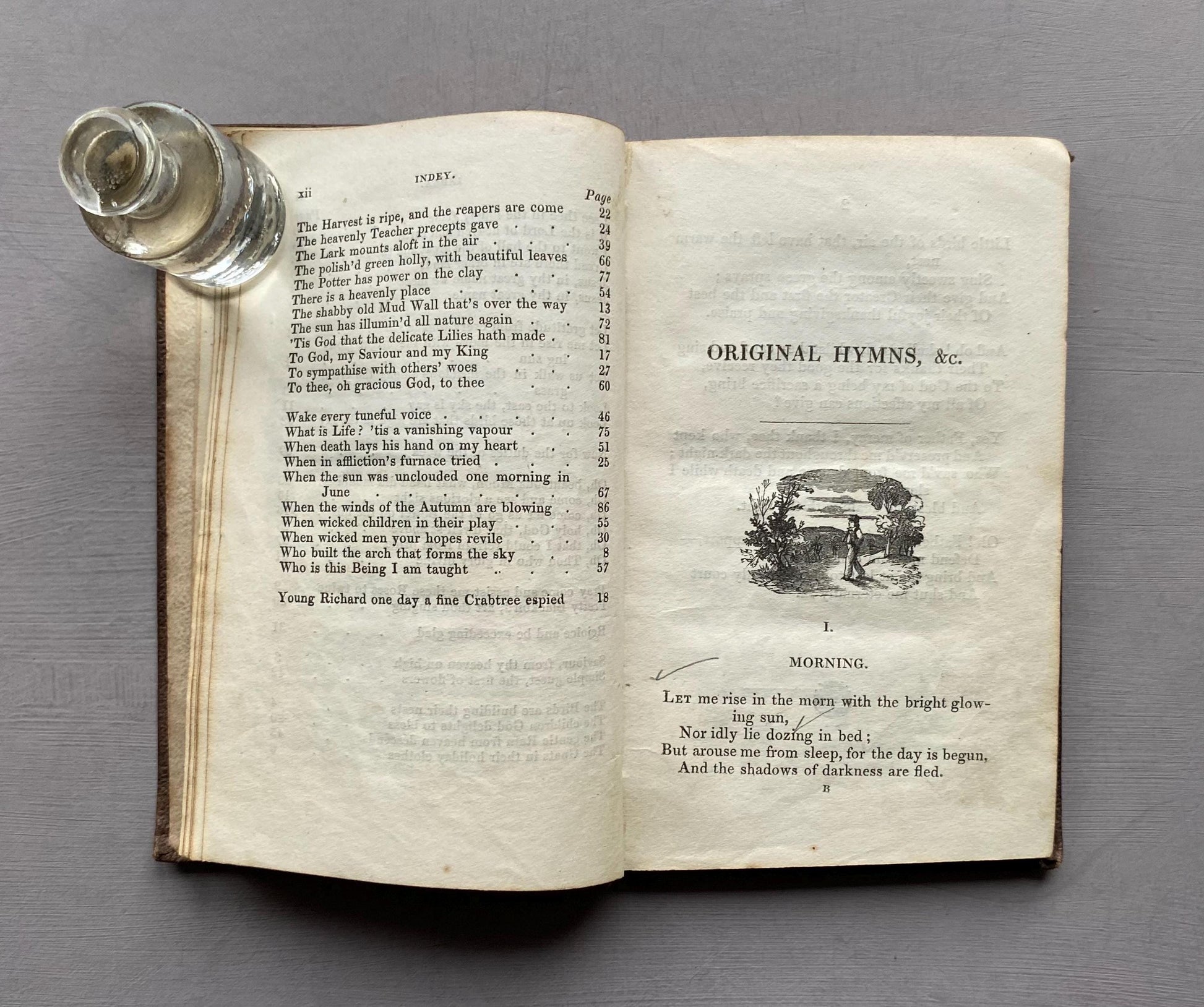 Original Hymns And Moral Poems by Elizabeth Matthews. Published by Hamilton, Adams and Co. in 1835. Size: 14.5 x 9.5 cms.
